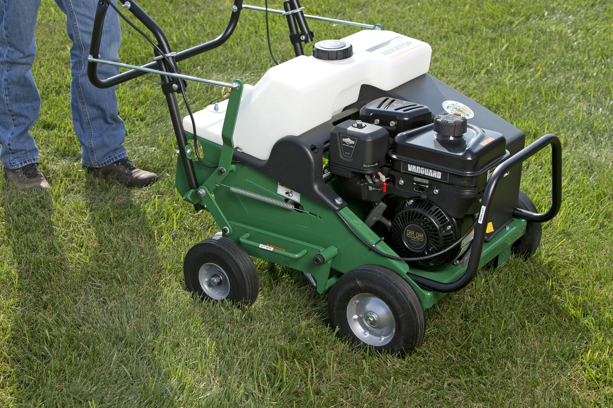 Billy Goat Aerator AE403V Billy Goat Ae Series Aerator Ae403V Man Aerating Yard product image