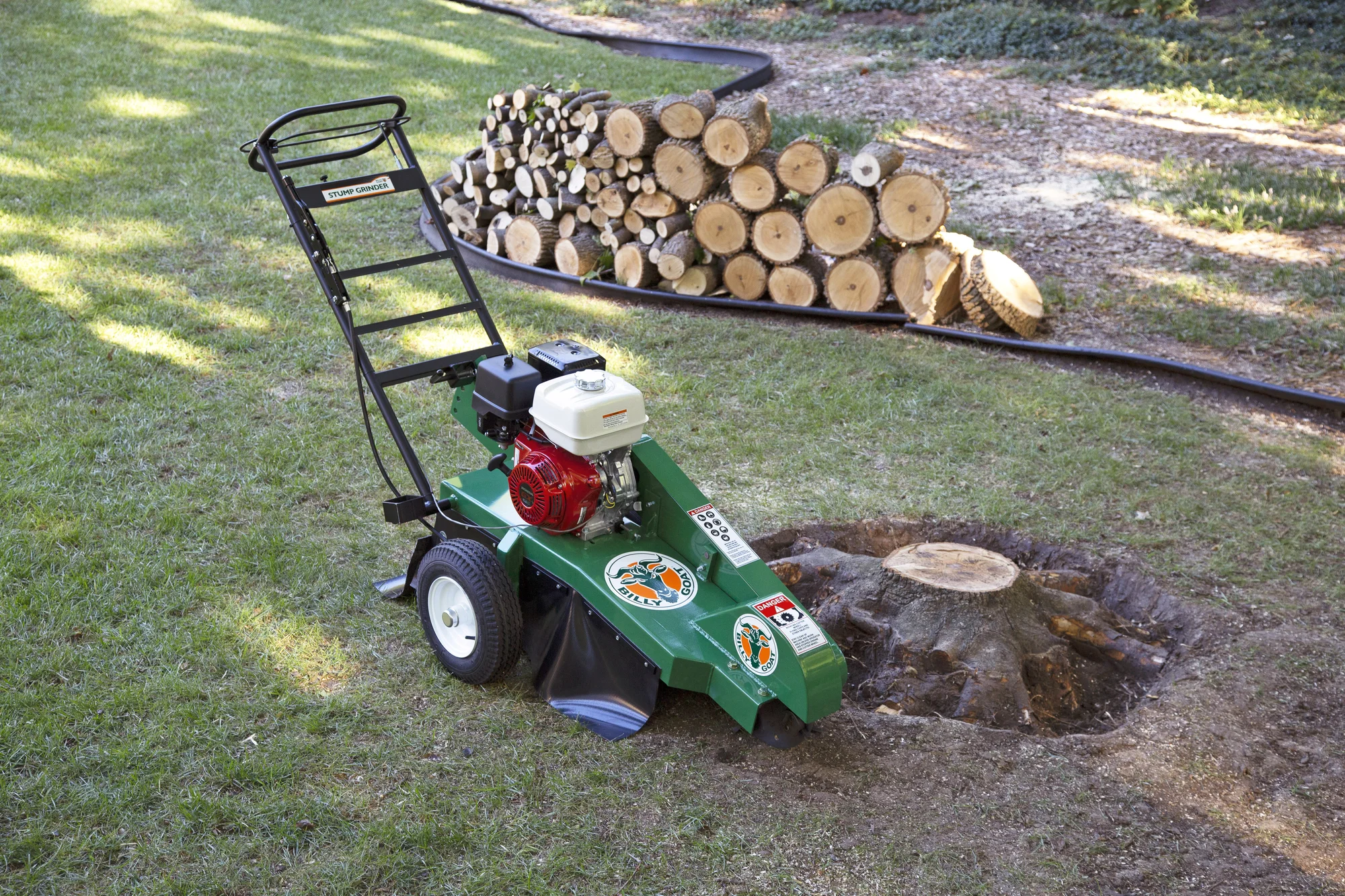Billy Goat Sg Series Stump Grinder Sg1301H Equipment Next To Stump product image