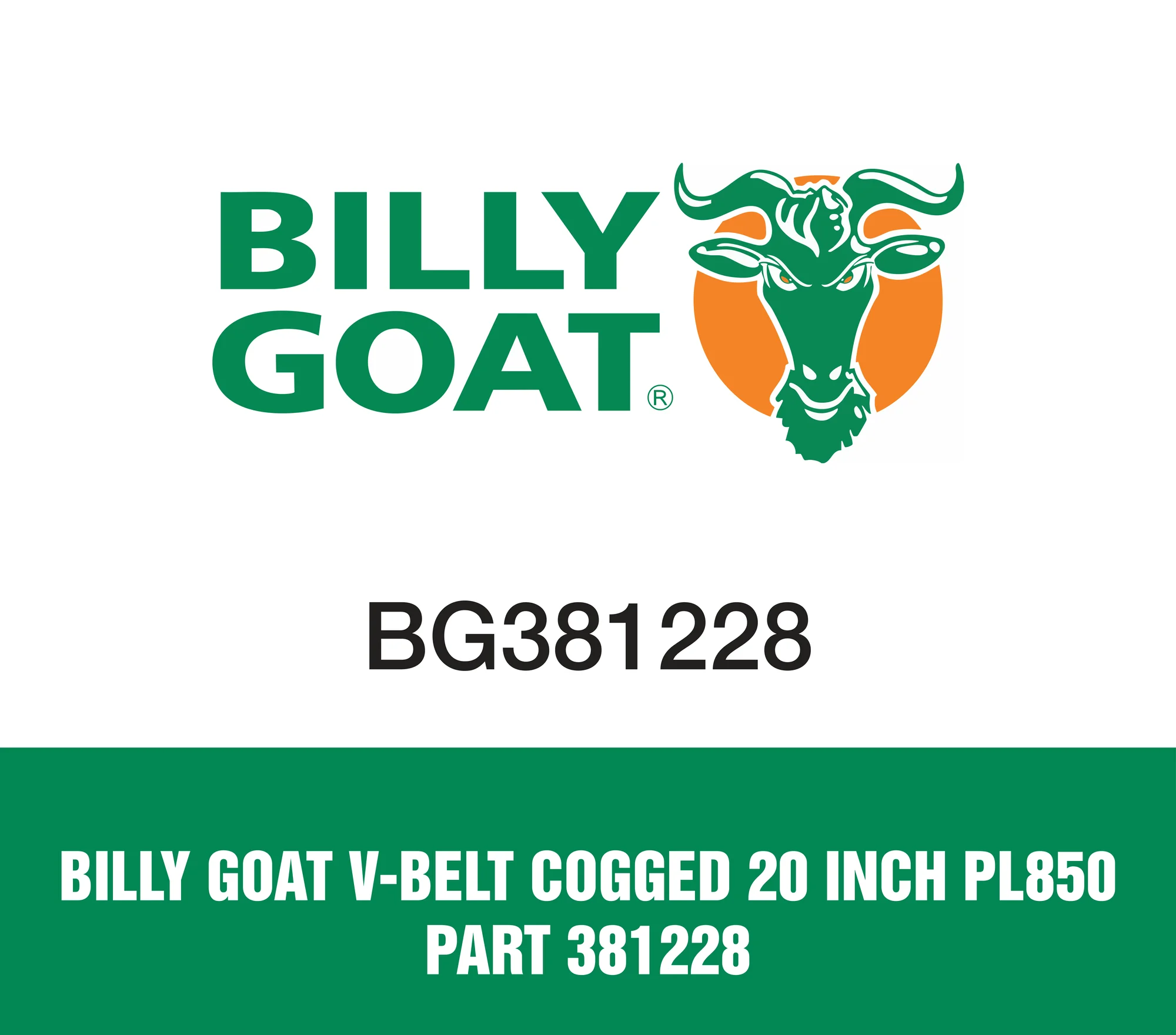 Billy Goat V-Belt Cogged 20 inch Pl850 Part 381228