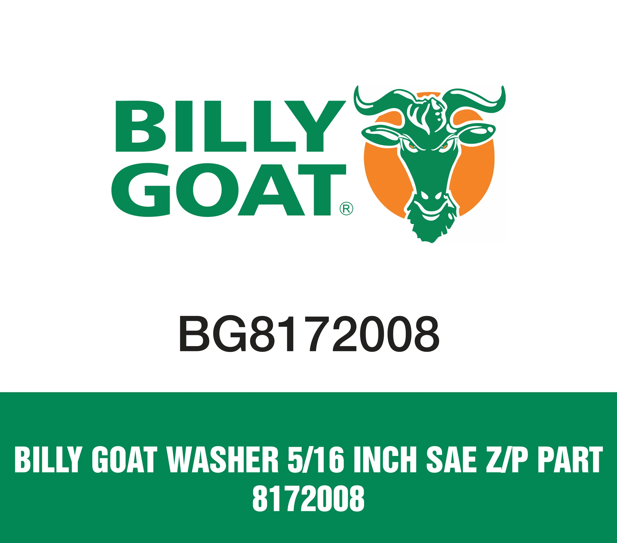 Billy Goat Washer 5/16 inch Sae Z/P Part 8172008
