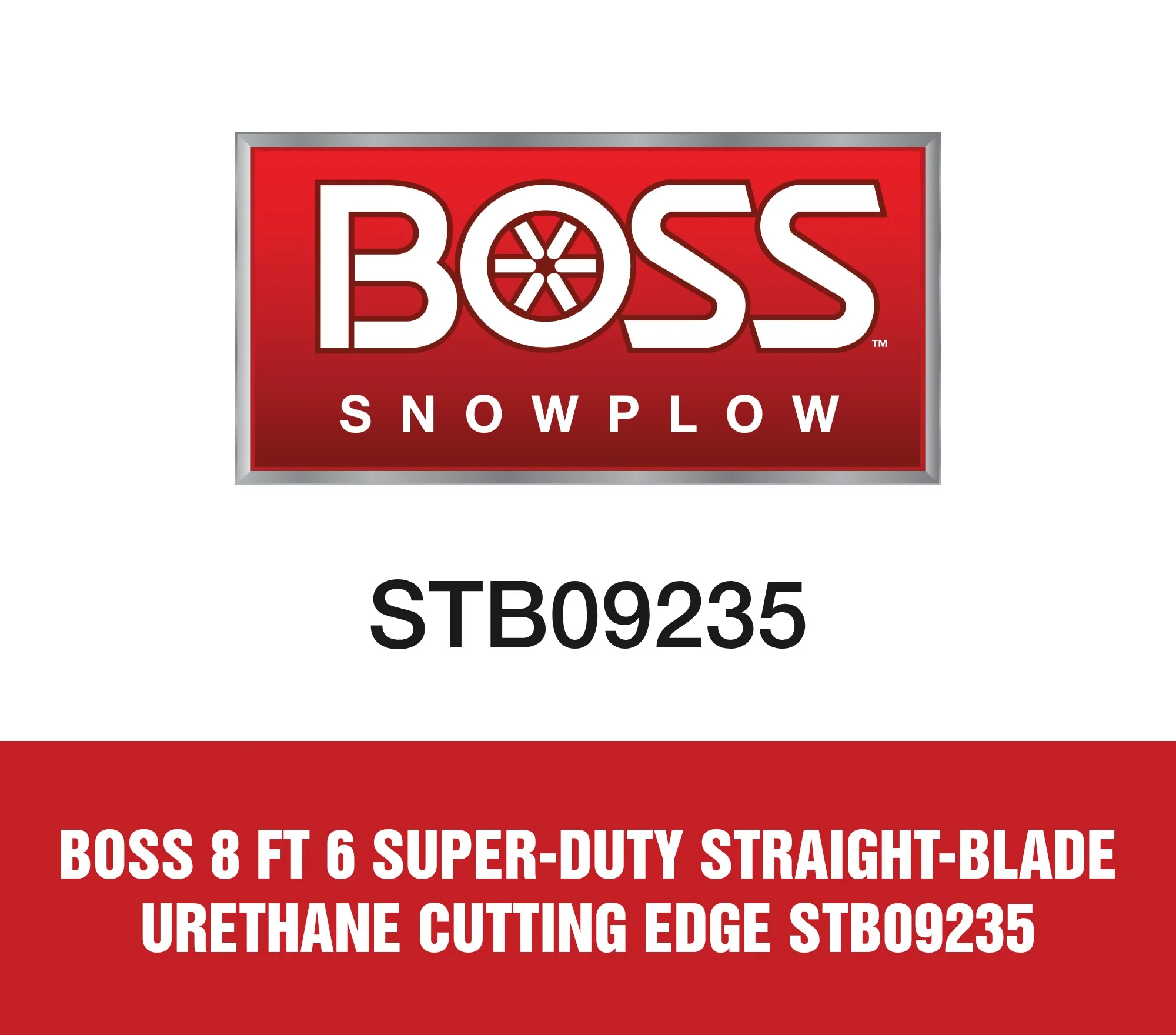 Boss 8 ft 6 Super-Duty Straight-Blade Urethane Cutting Edge STB09235