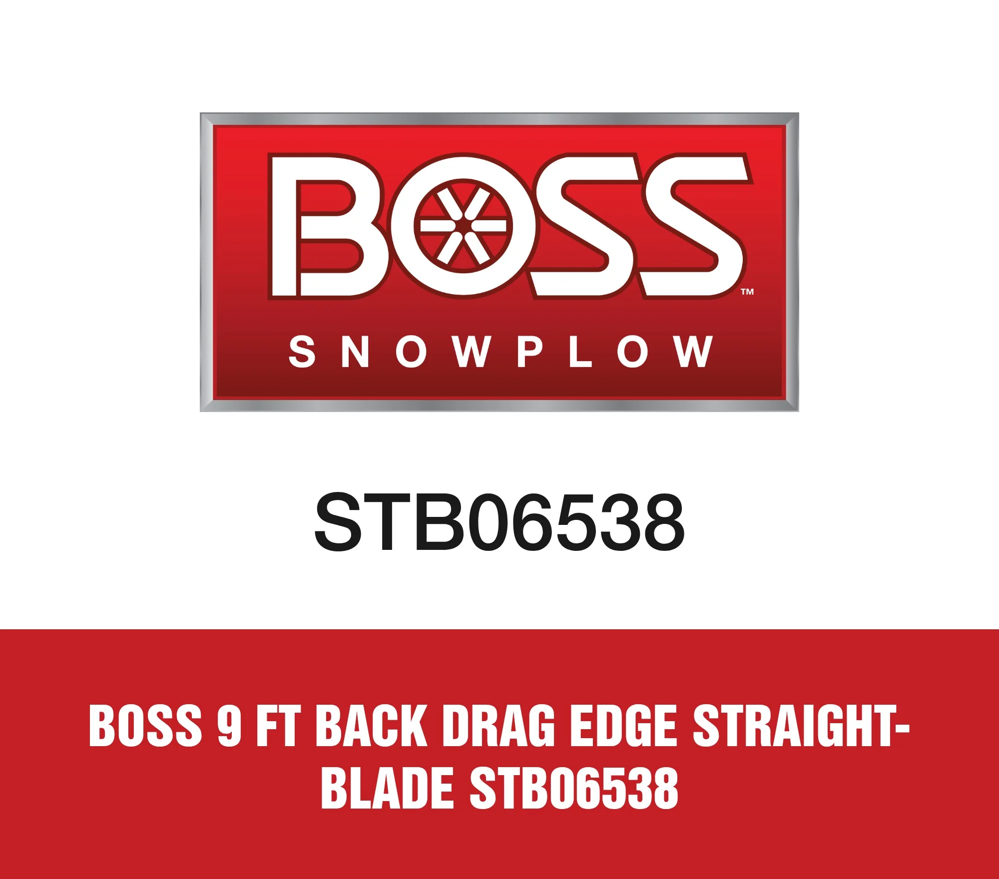 Boss 9 ft Back Drag Edge Straight-Blade STB06538