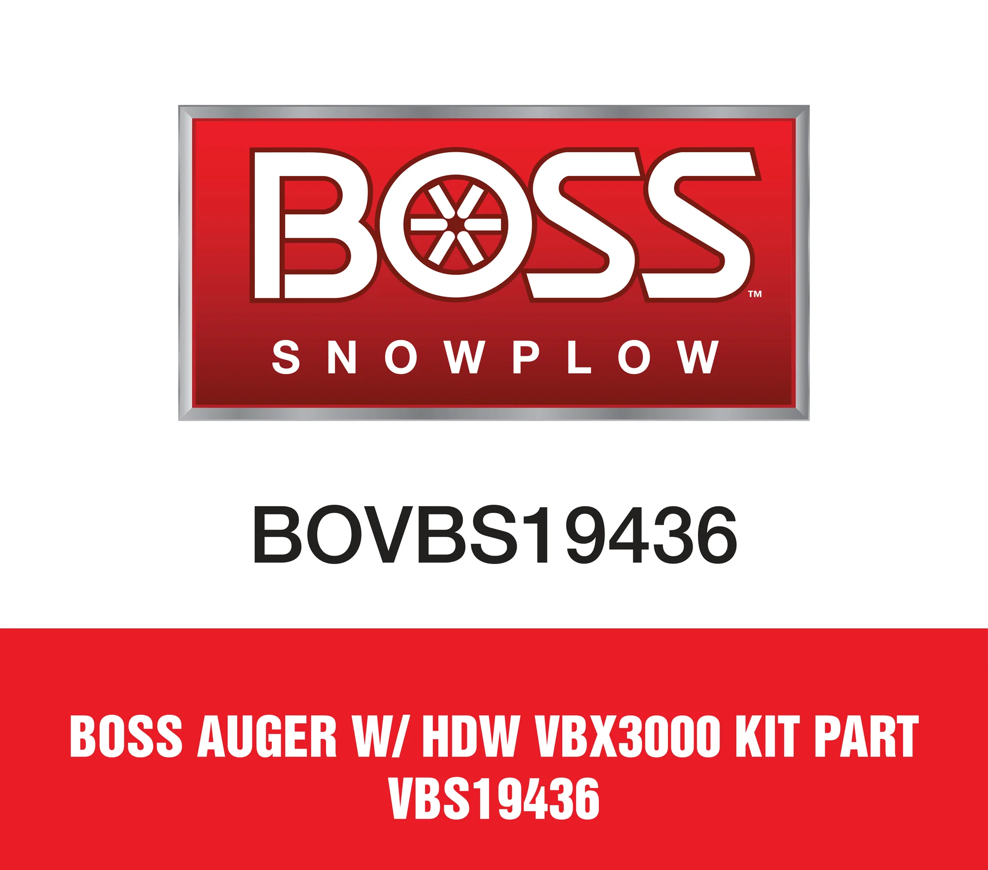 Boss Auger W/ Hdw Vbx3000 Kit Part VBS19436