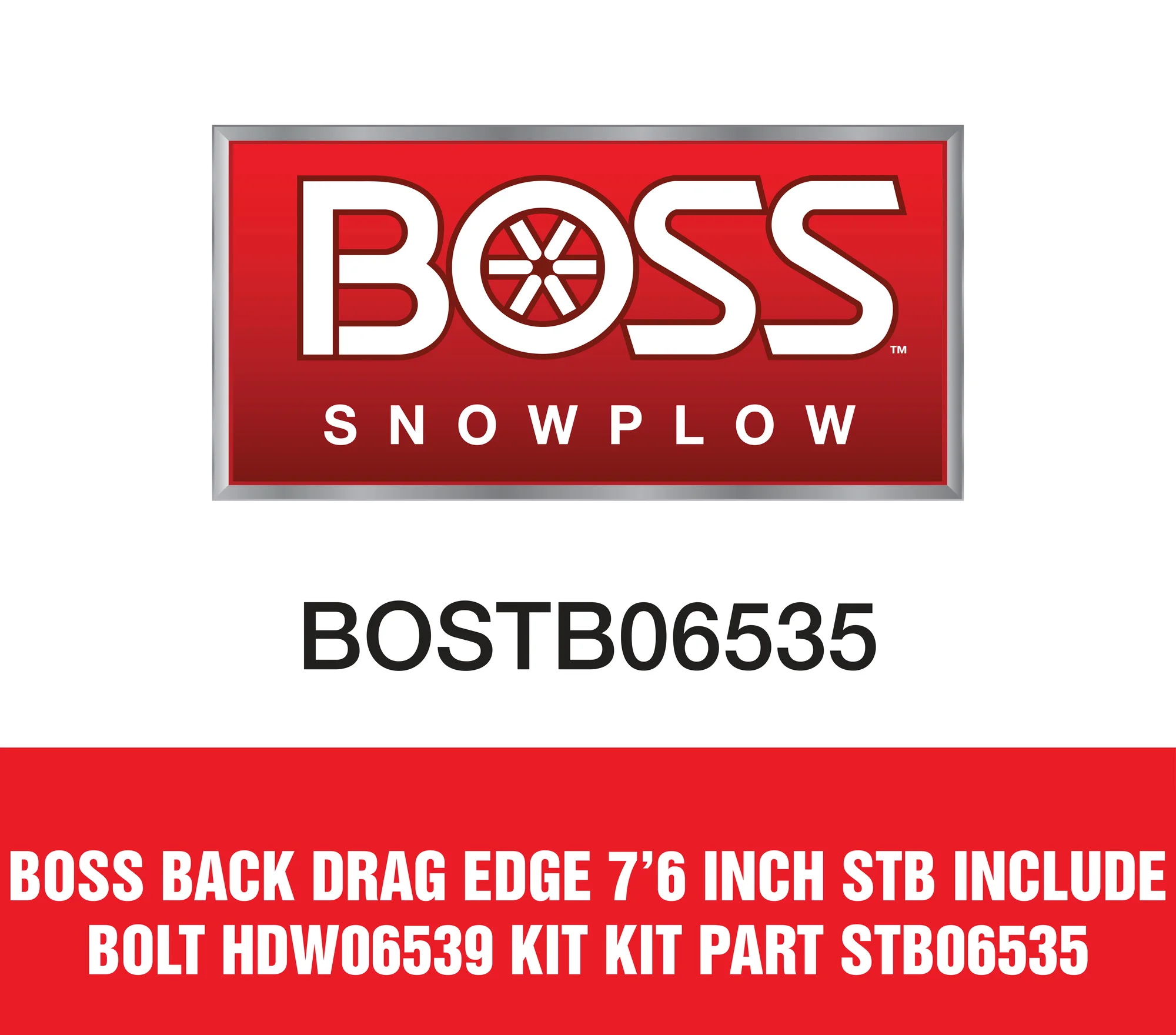 Boss 7 ft 6 Back Drag Edge Straight-Blade STB06535