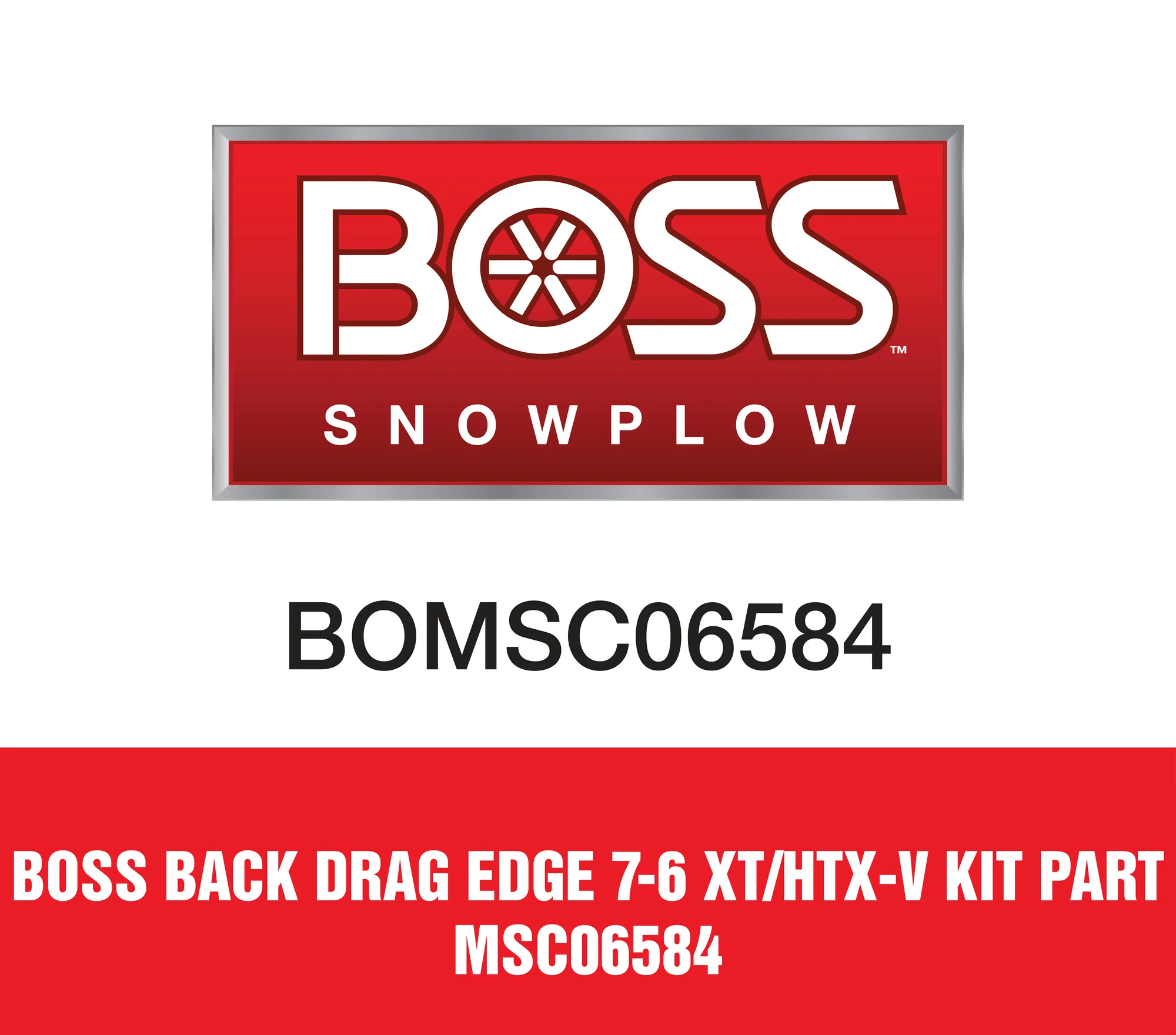 Boss 7 ft 6 V-Plow Back Drag Edge Kit MSC06584