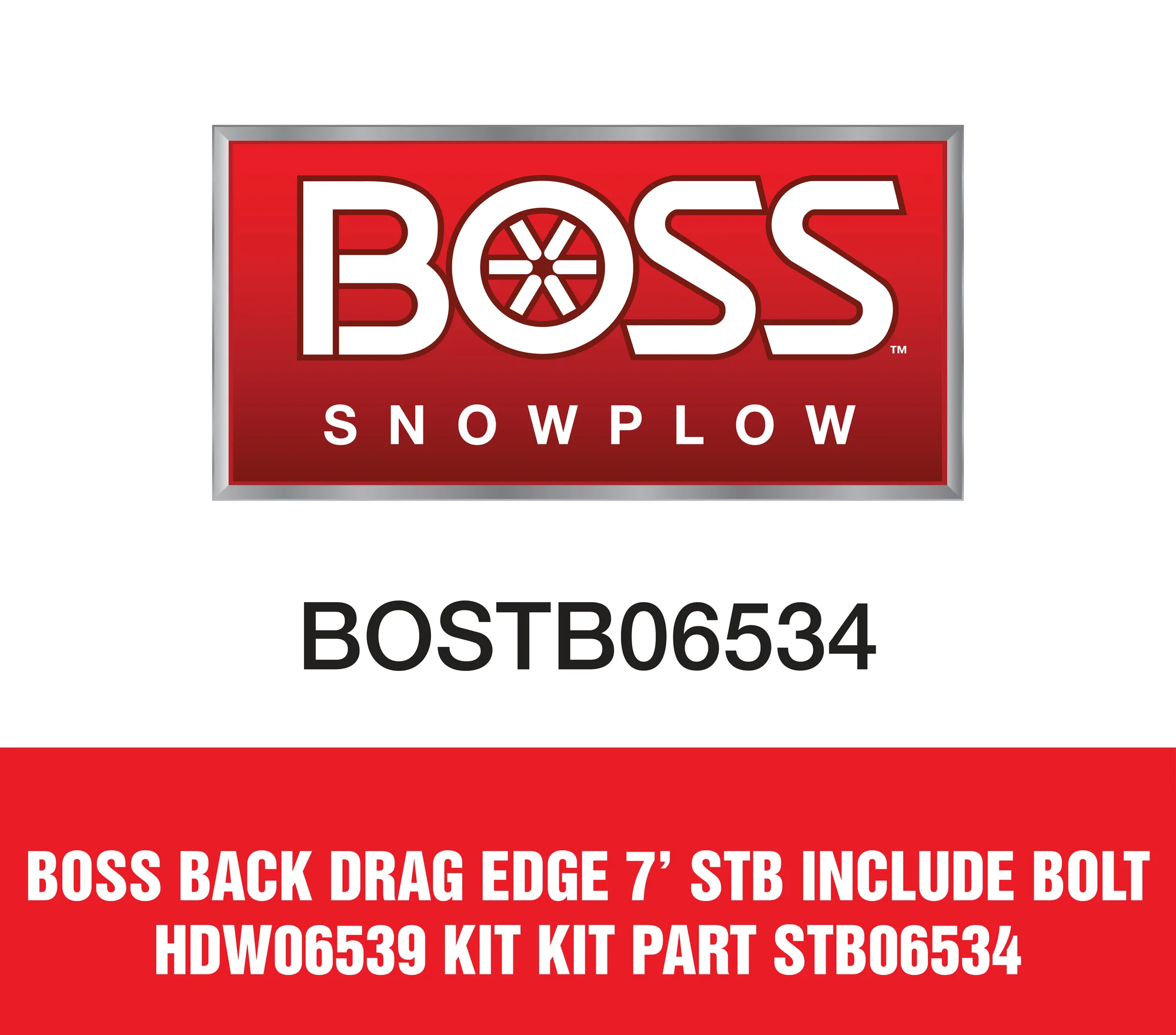 Boss 7 ft Back Drag Edge Straight-Blade STB06534