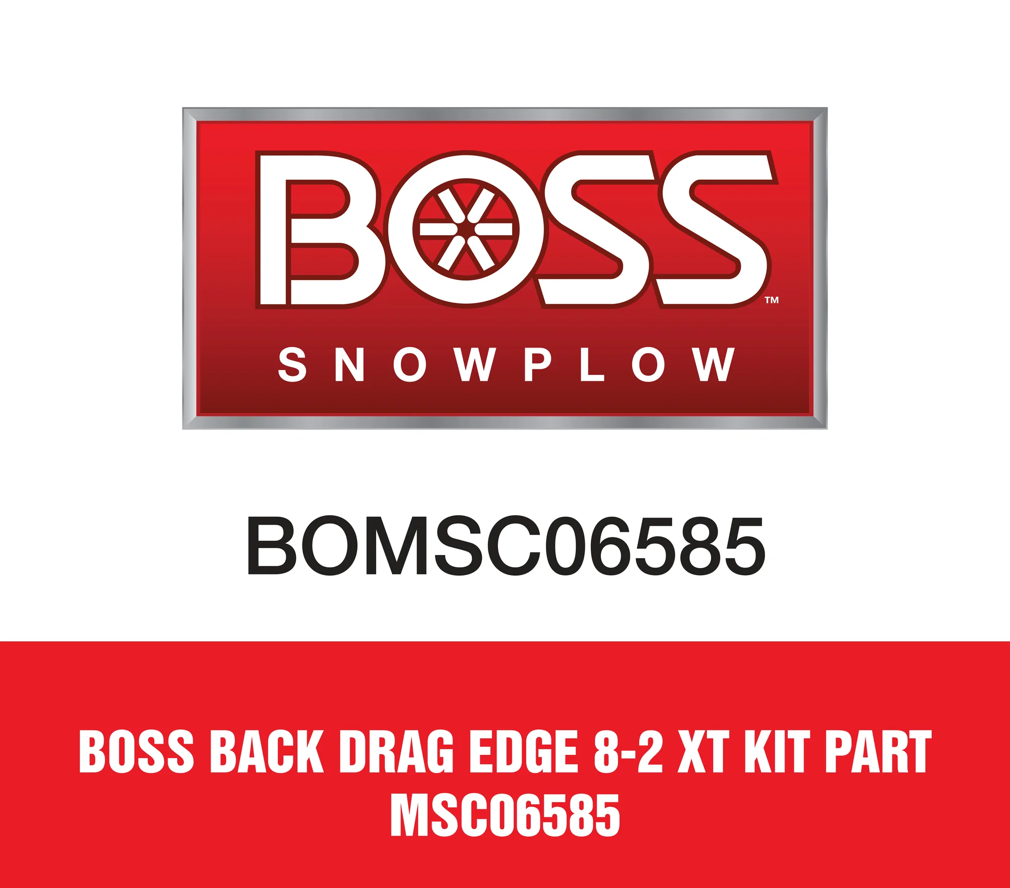 Boss 8 ft 2 V-Plow Back Drag Edge Kit MSC06585