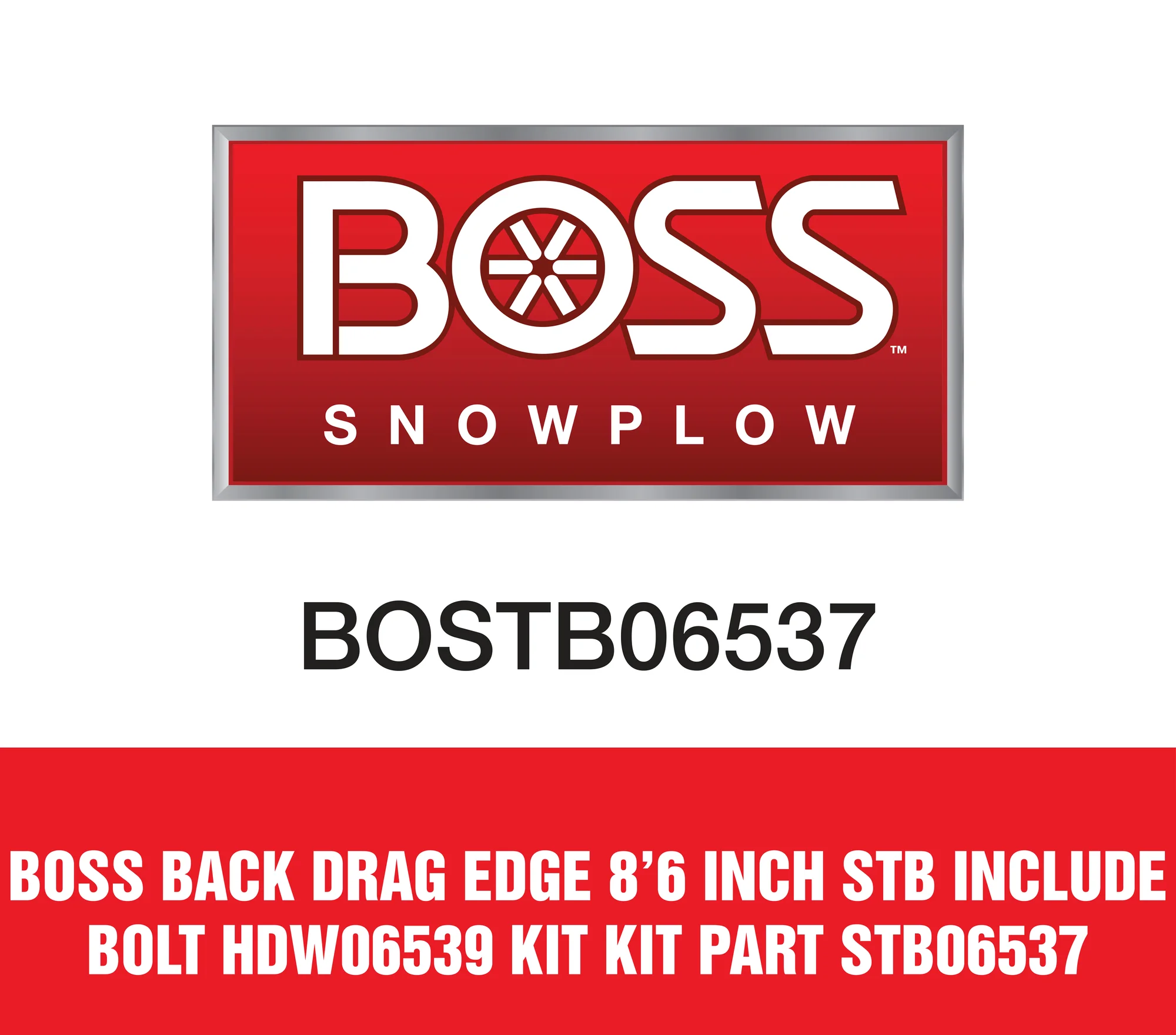 Boss 8 ft 6 Back Drag Edge Straight-Blade STB06537