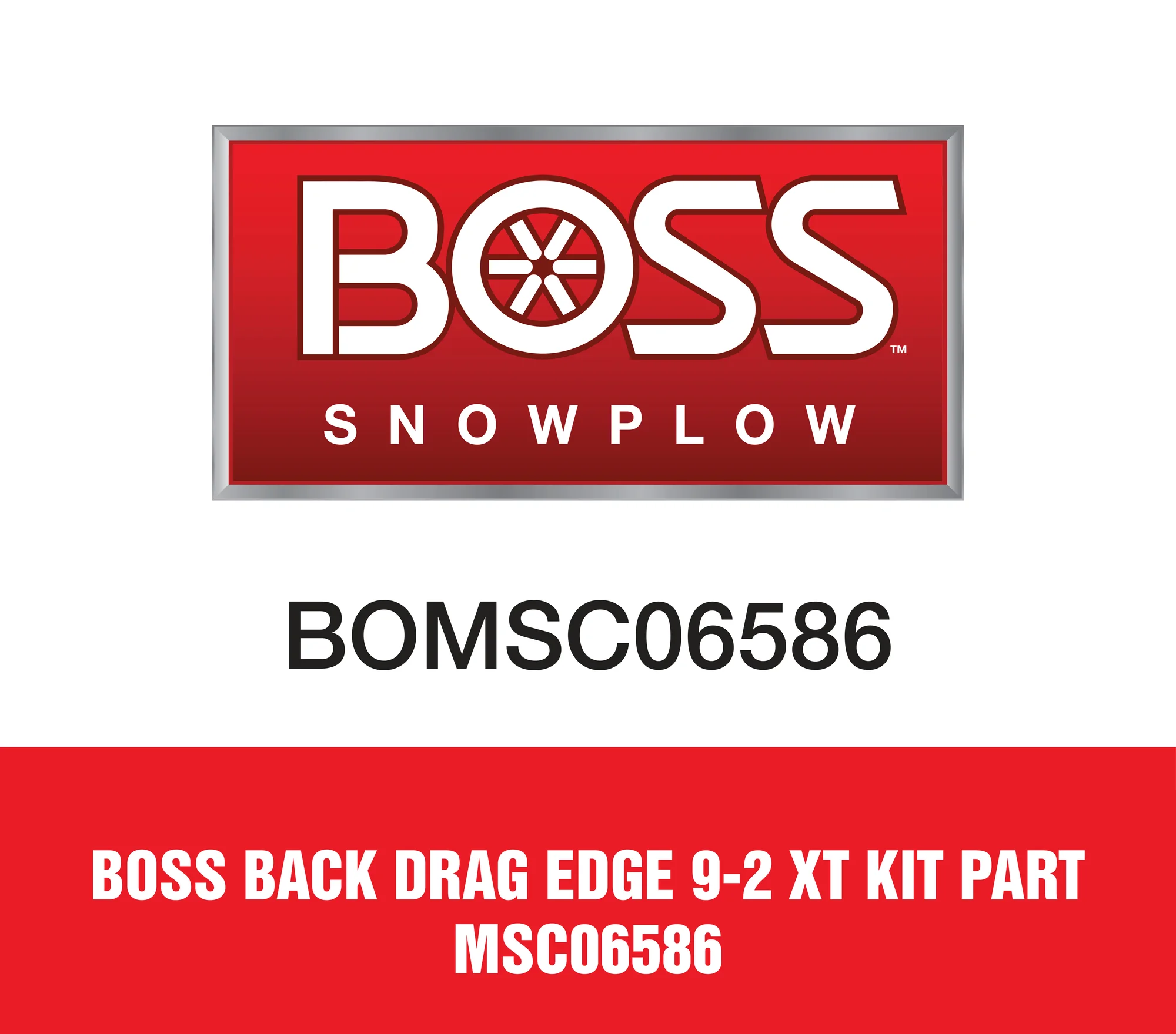 Boss 9 ft 2 V-Plow Back Drag Edge Kit MSC06586
