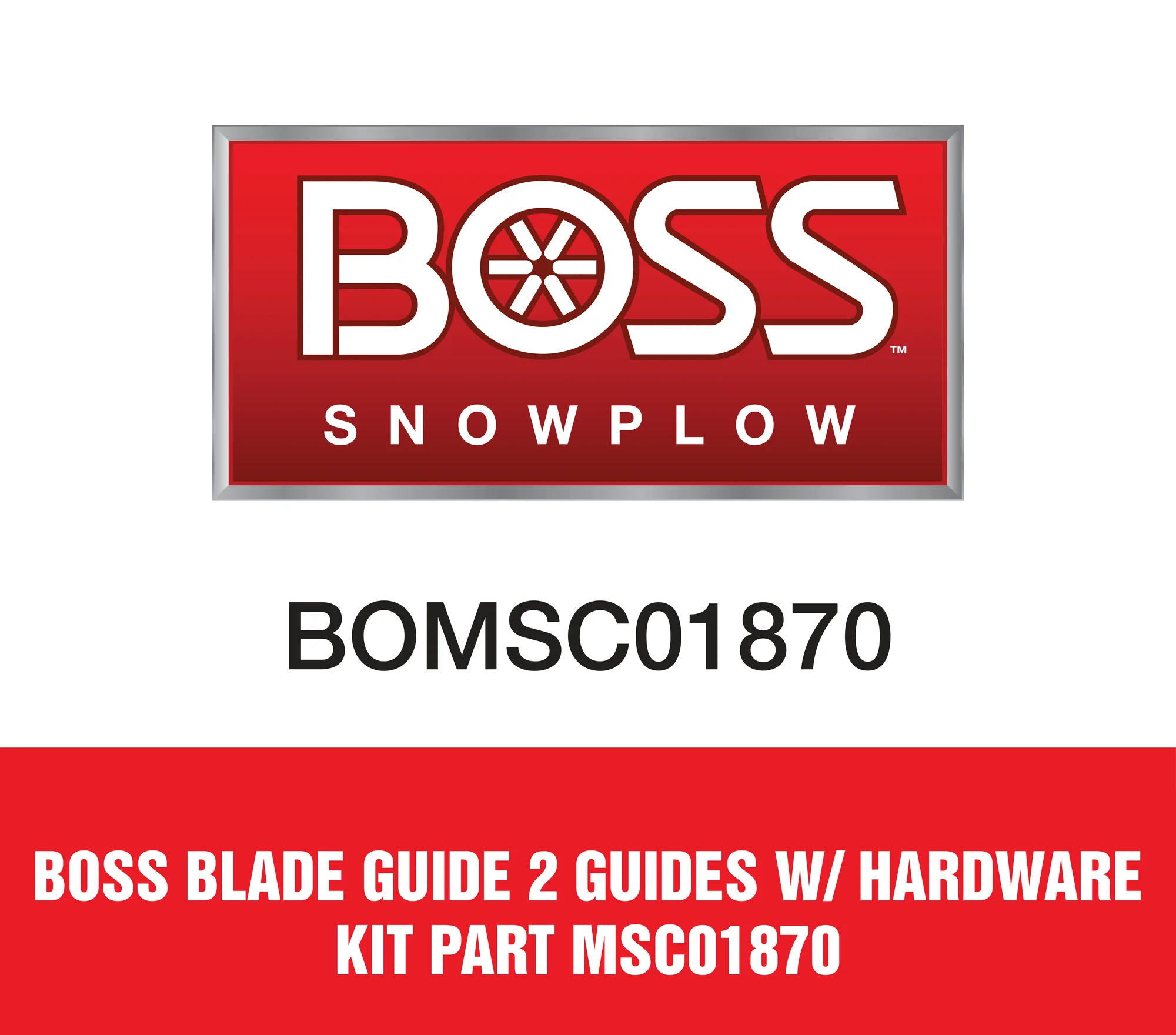 Boss Blade Guide 2 Guides W/ Hardware Kit Part MSC01870