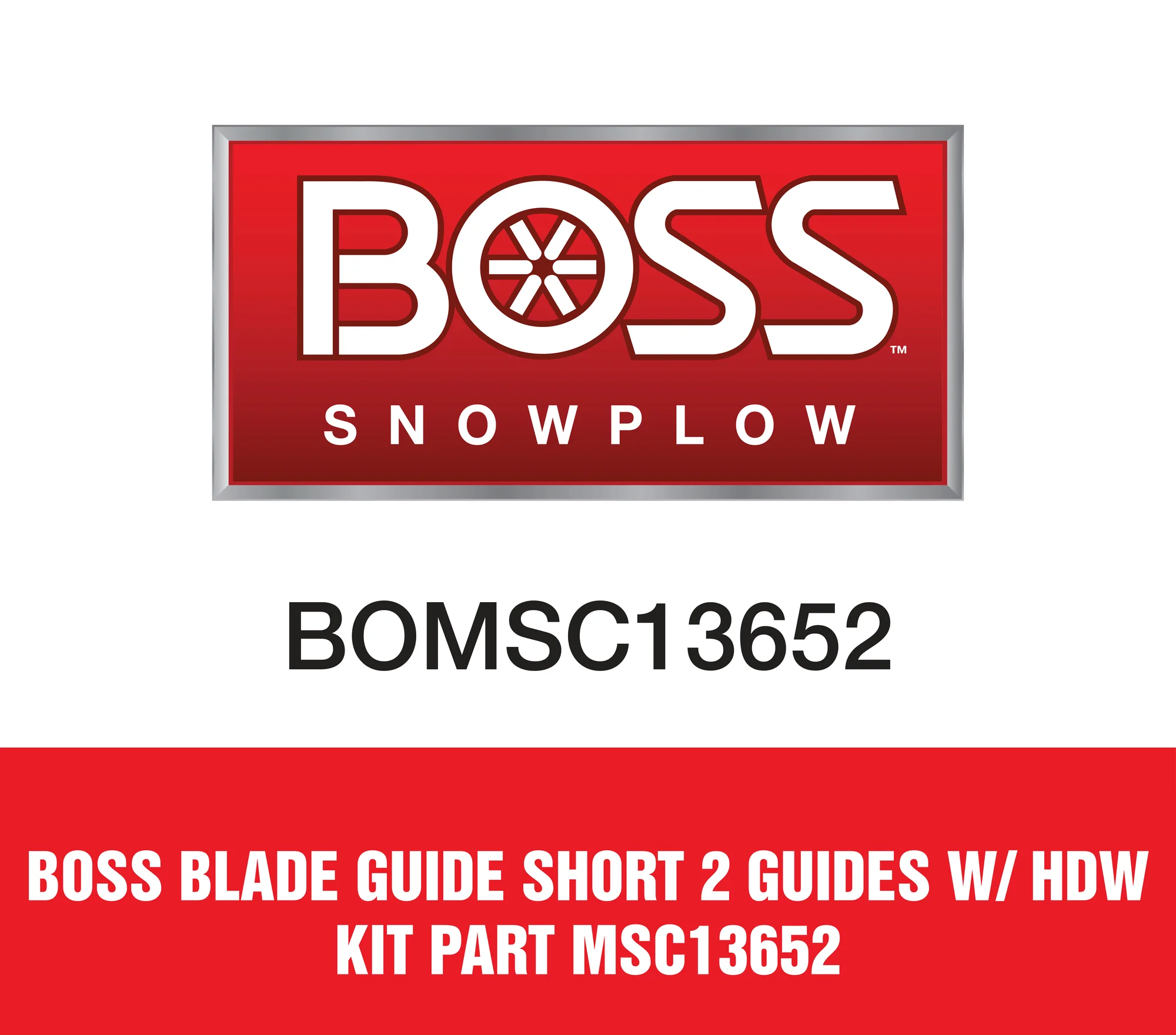 Boss Blade Guide Short 2 Guides W/ Hdw Kit Part MSC13652