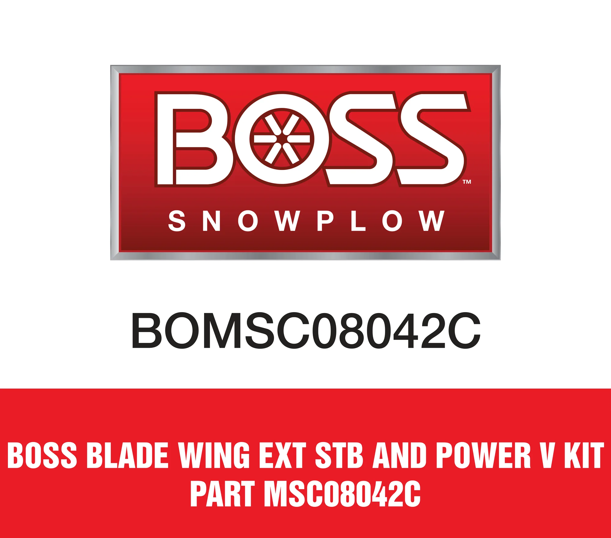 Boss Poly Straight-Blade Plow Wing Kit MSC08042C