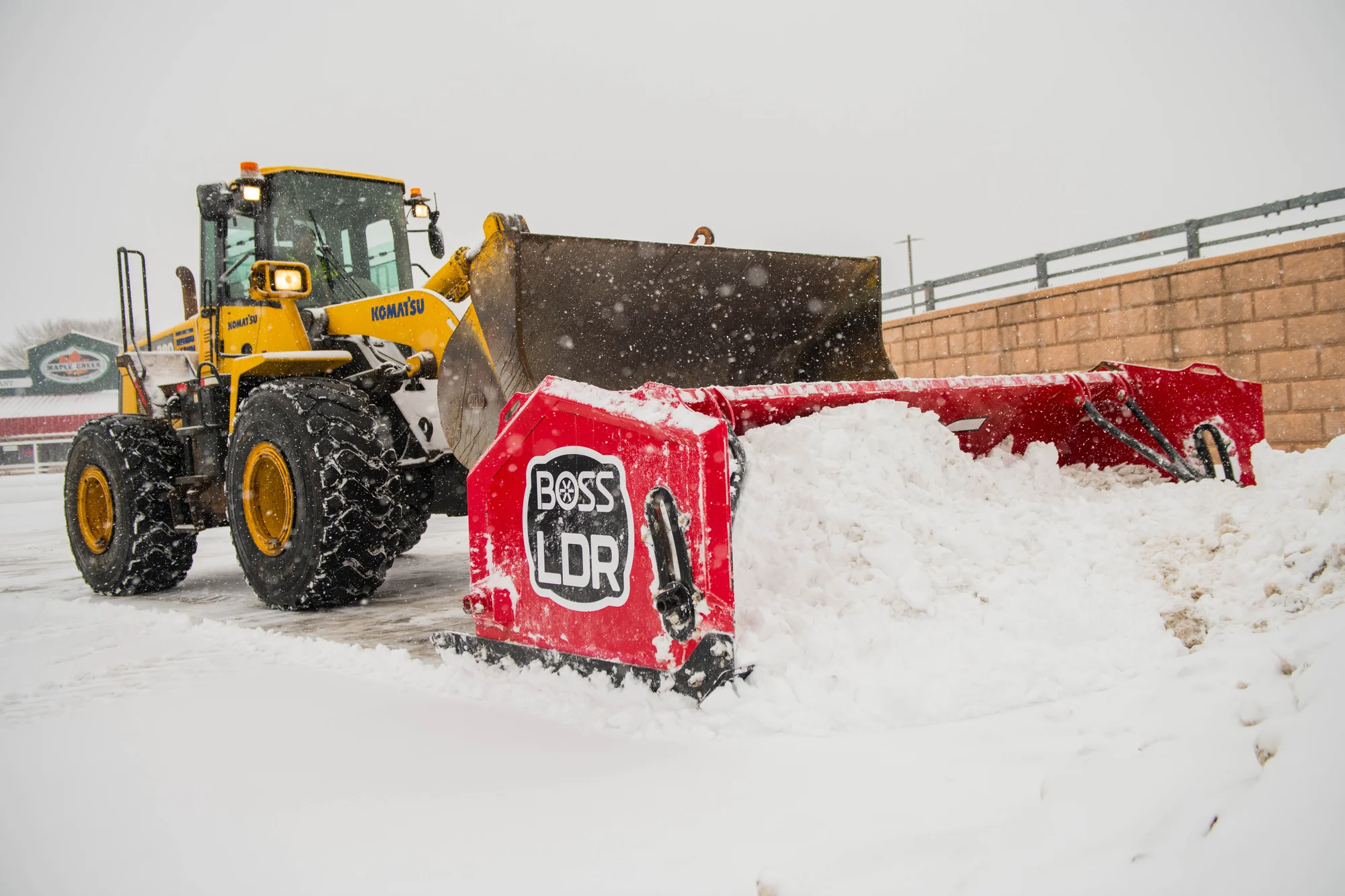 Boss Box Plow Ldr 14 Ft Bxp16539 Tractor Closeup product image