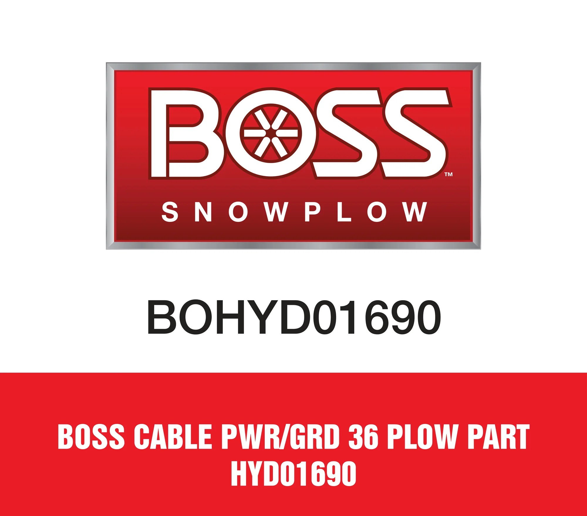 Boss Cable Pwr/Grd 36 Plow Part HYD01690