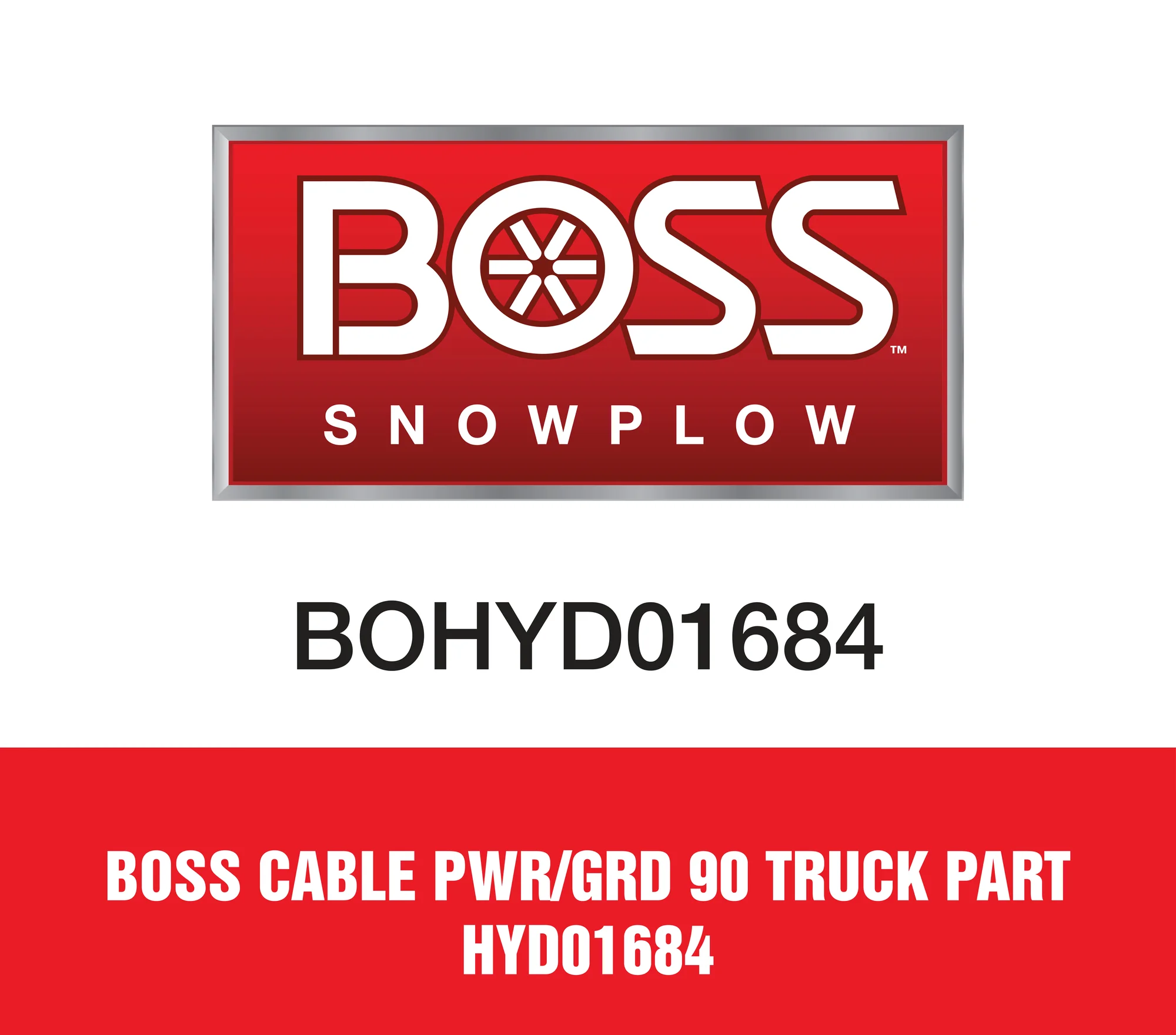 Boss Cable Pwr/Grd 90 Truck Part HYD01684