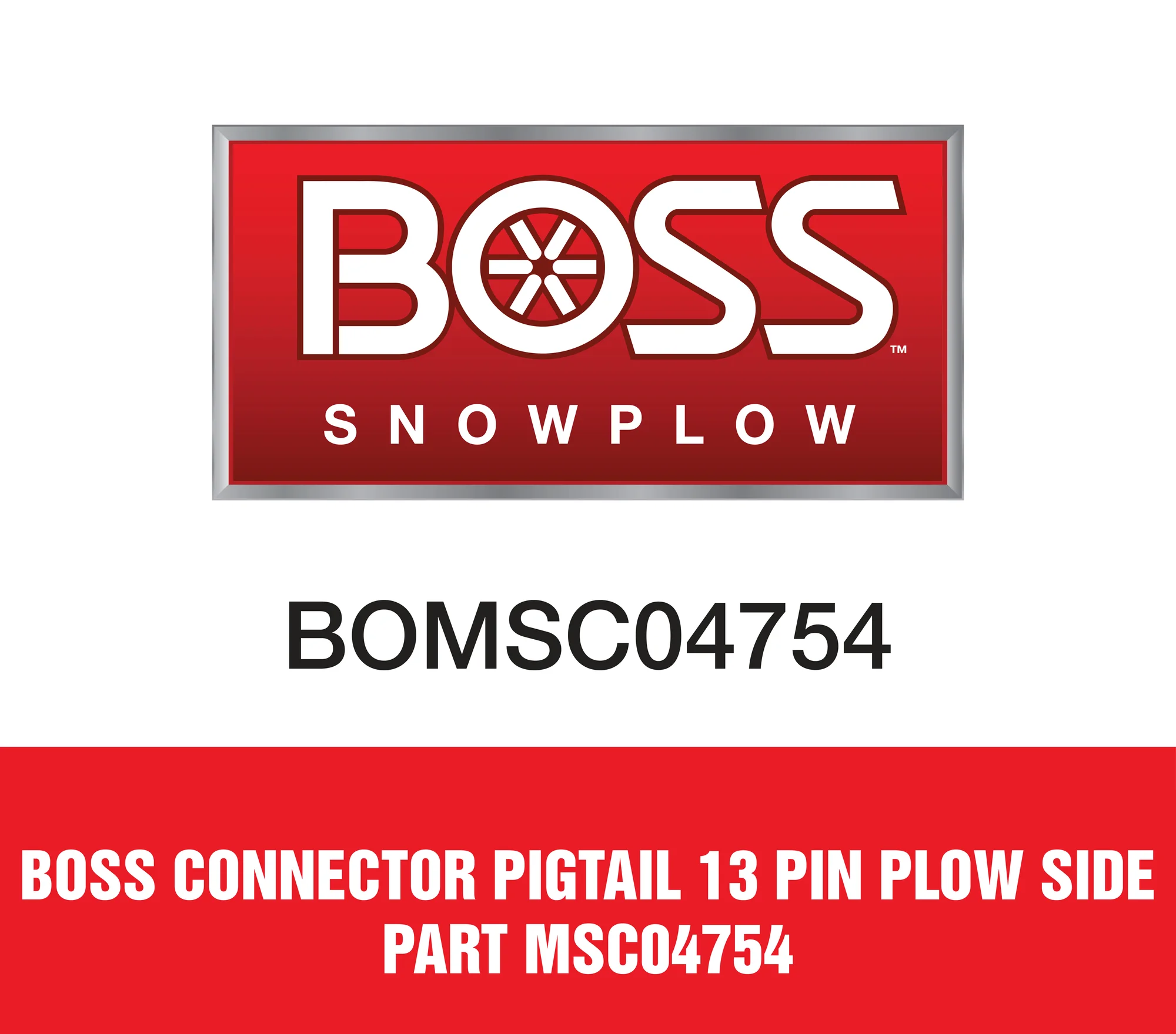 Boss Connector Pigtail 13 Pin Plow Side Part MSC04754