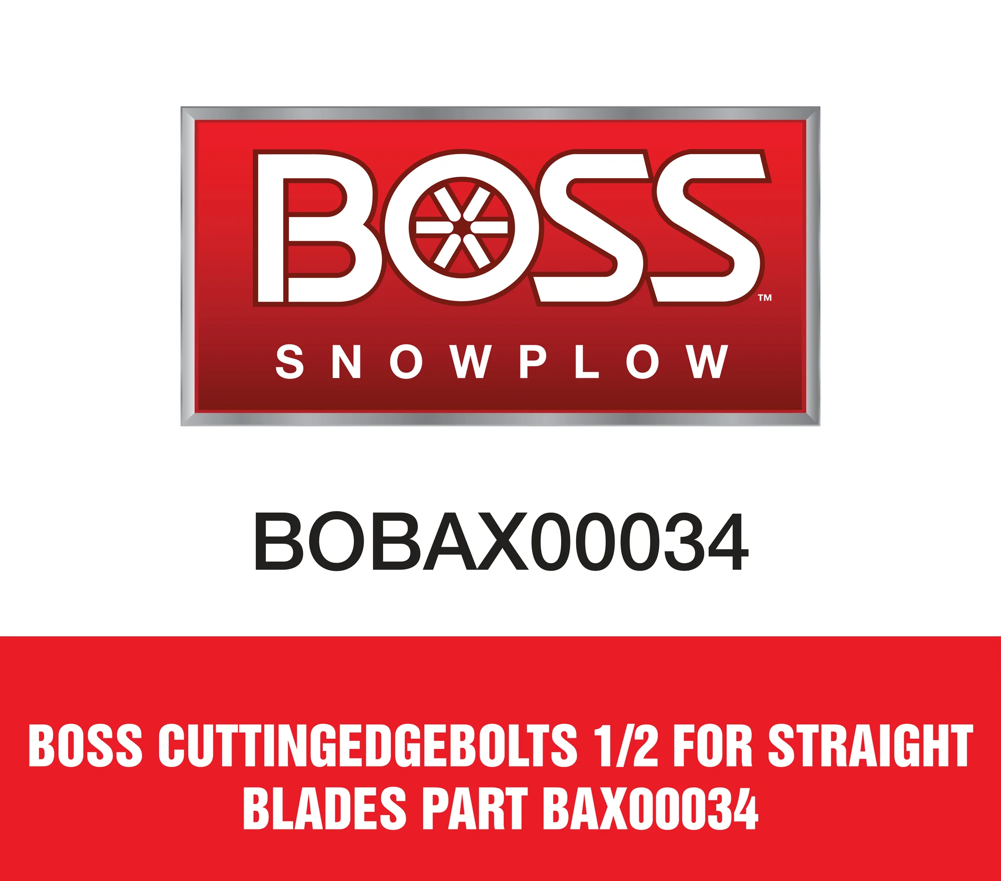 Boss Cuttingedgebolts 1/2 For Straight Blades Part BAX00034