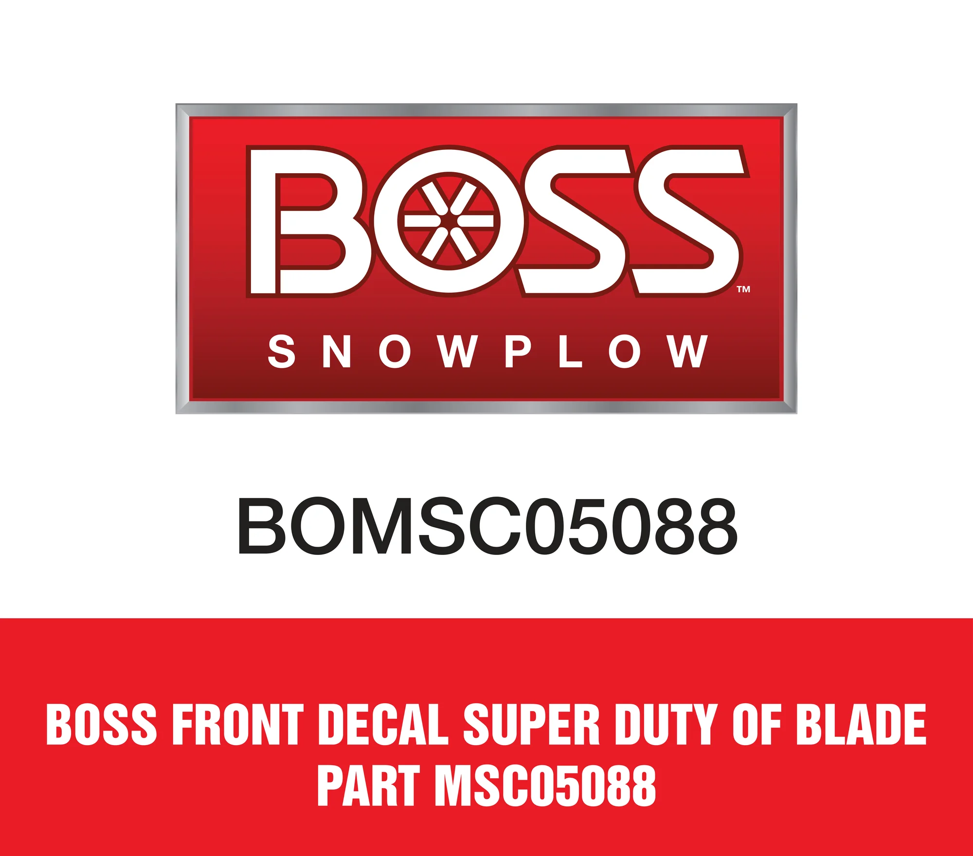 Boss Front Decal Super Duty Of Blade Part Msc05088