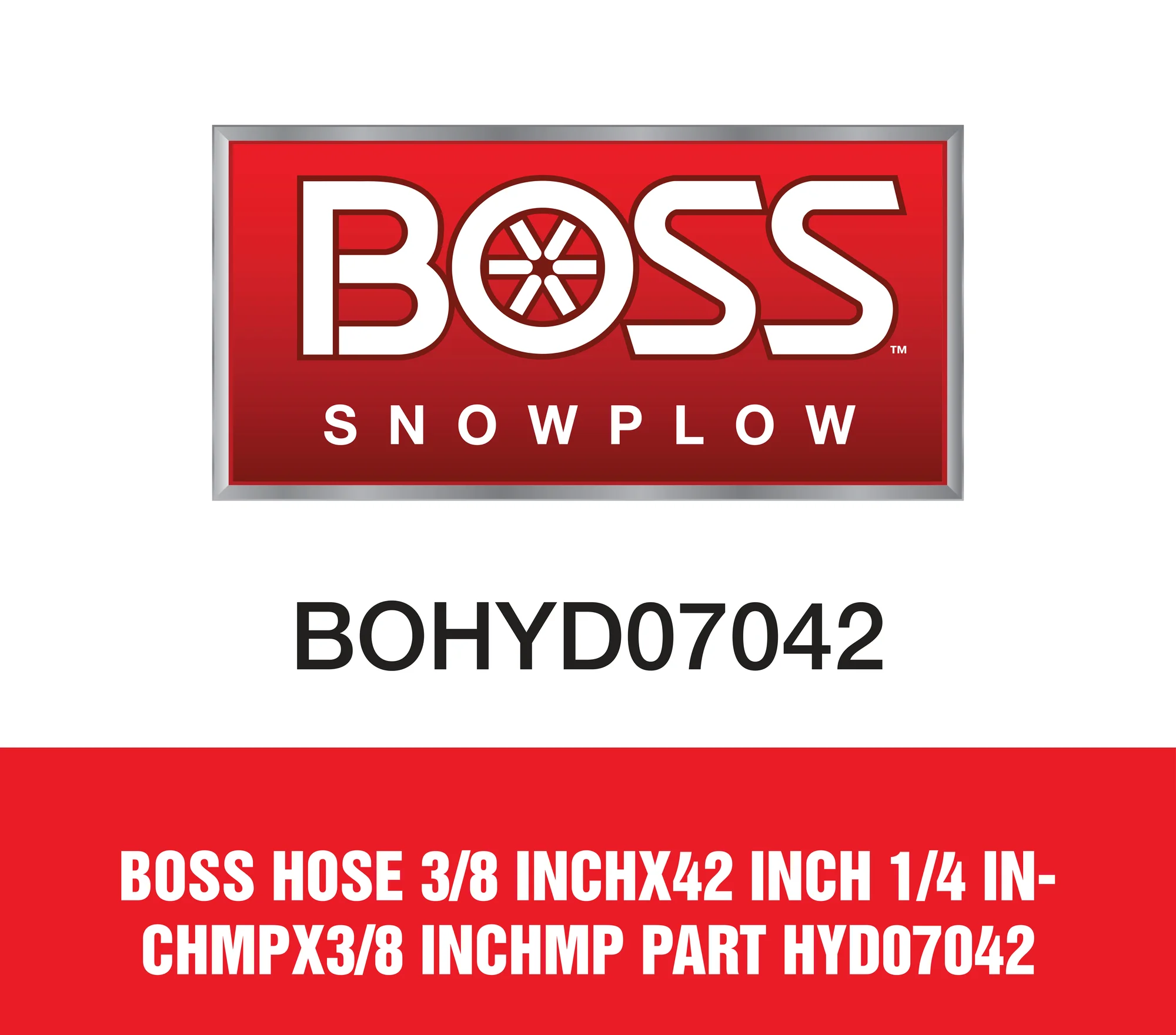 Boss Hose 3/8 inchX42 inch 1/4 inchMpx3/8 inchMp Part HYD07042