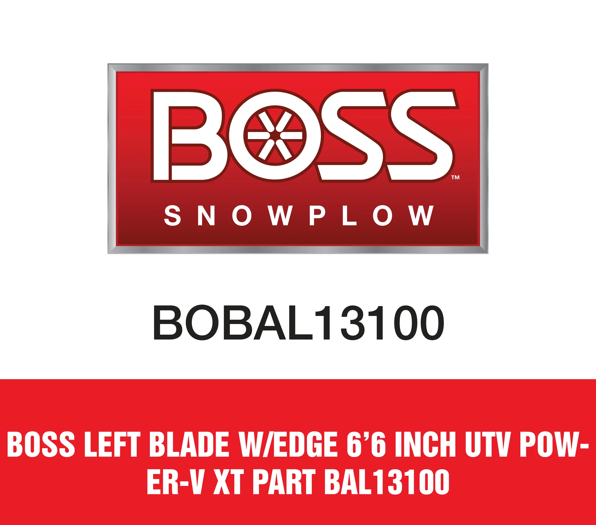 Boss Left Blade W/Edge 6'6 inch Utv Power-V Xt Part BAL13100