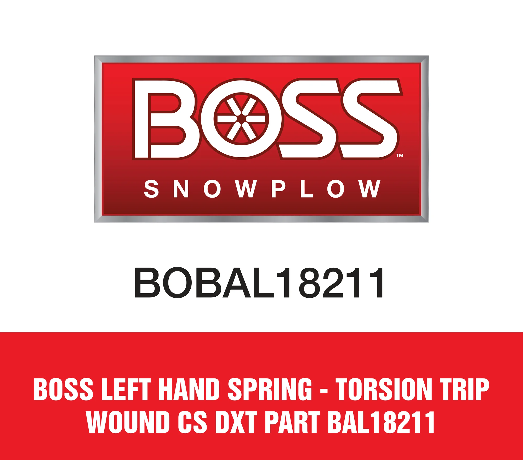 Boss Left Hand Spring - Torsion Trip Wound Cs Dxt Part BAL18211