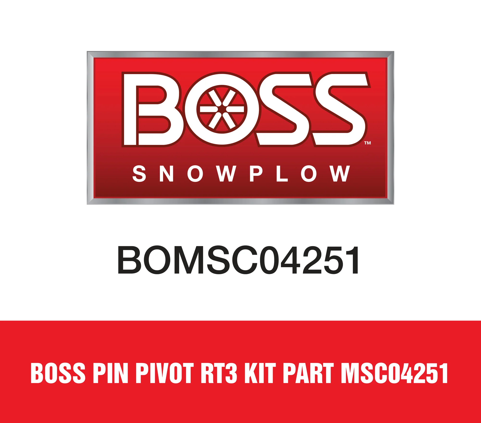 Boss Pin Pivot Rt3 Kit Part MSC04251