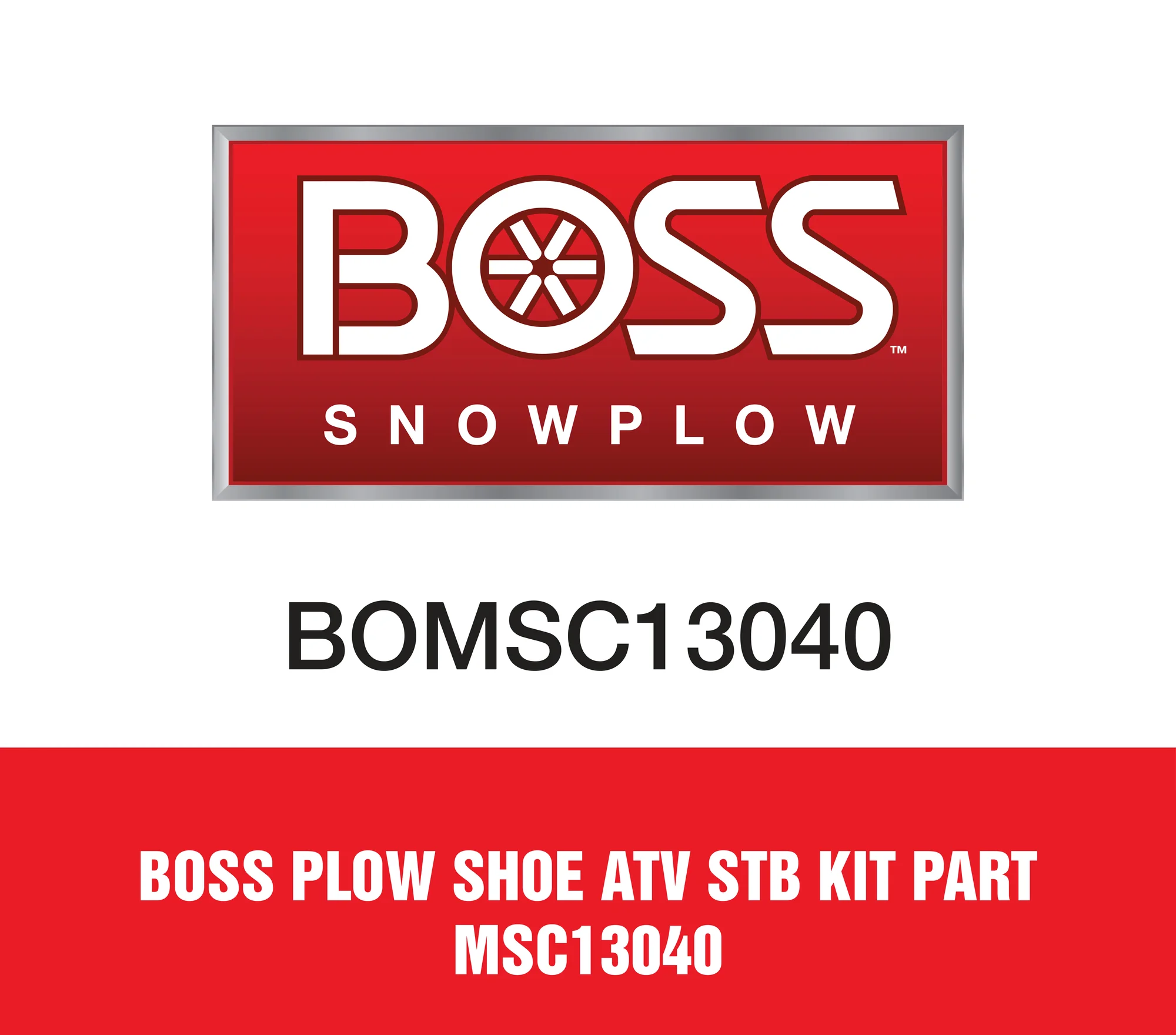 Boss Plow Shoe Atv Stb Kit Part MSC13040