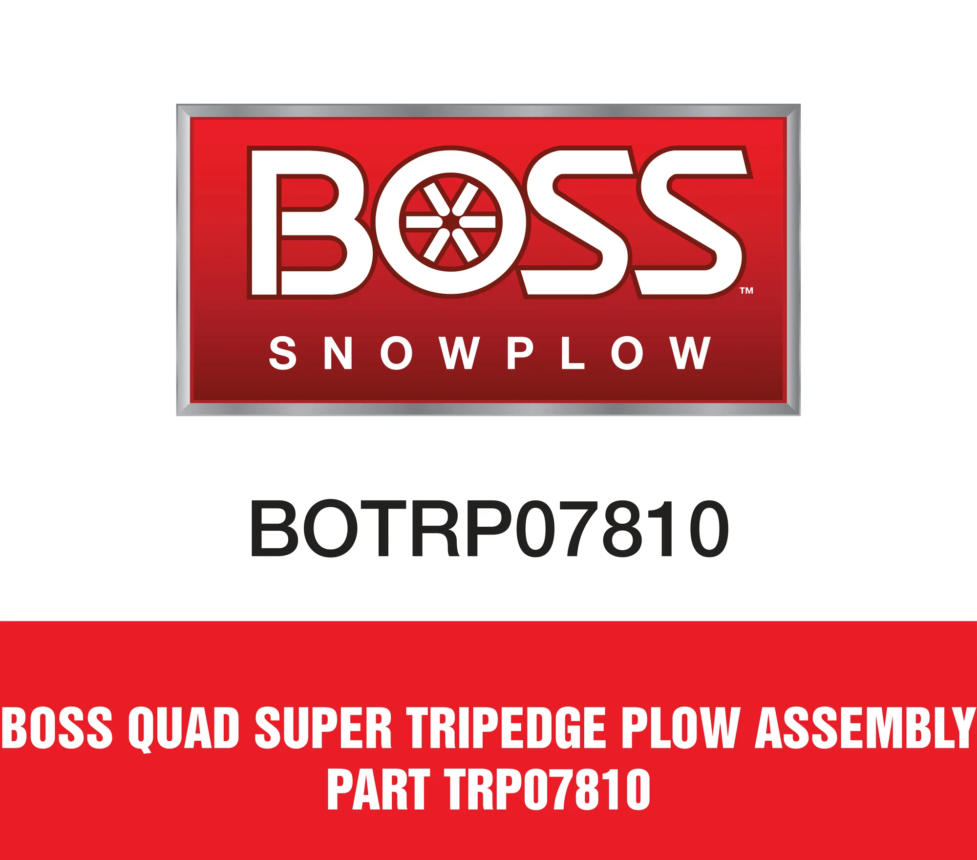 Boss Quad Super Tripedge Plow Assembly Part Trp07810