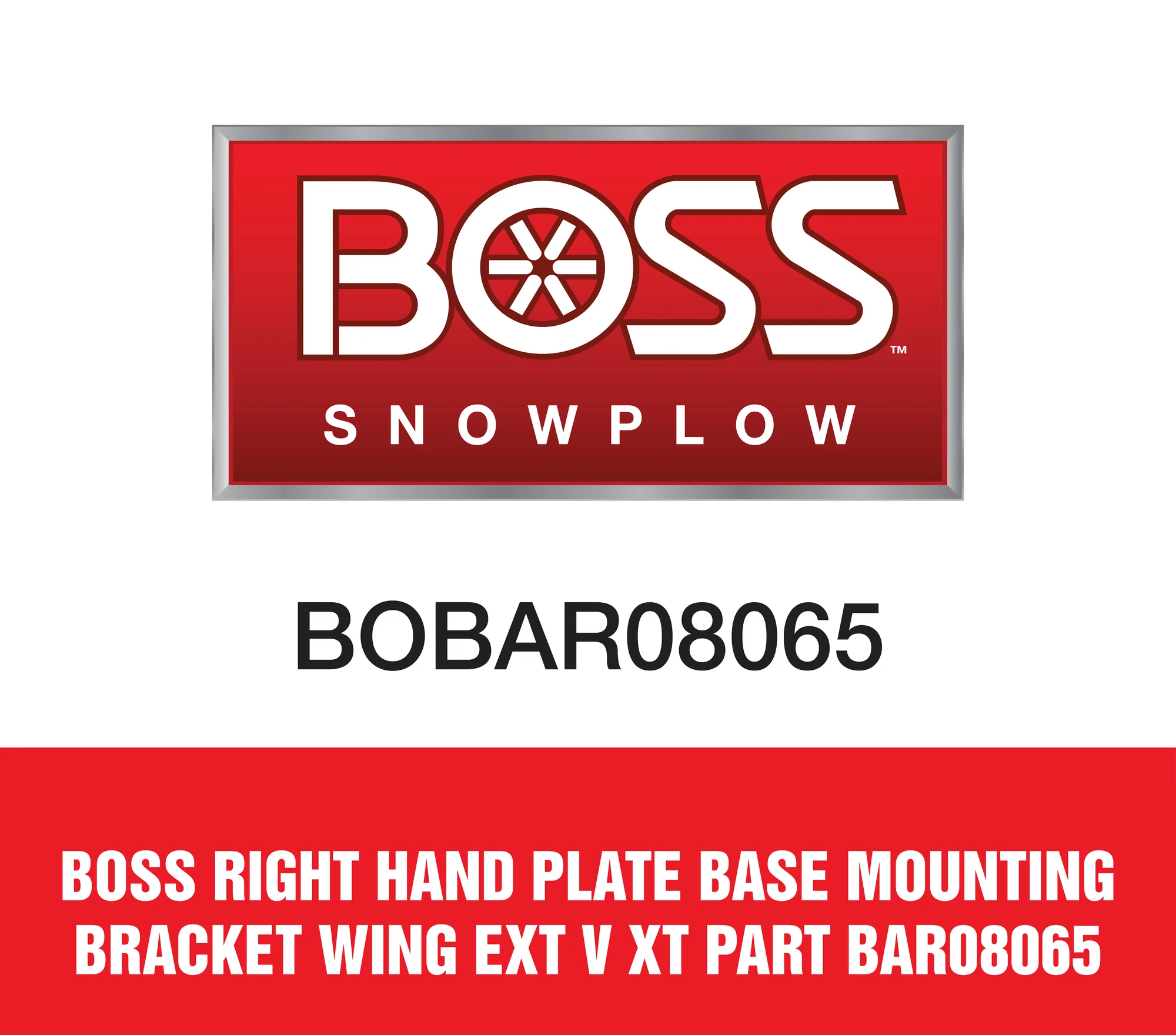 Boss Right Hand Plate Base Mounting Bracket Wing Ext V Xt Part BAR08065