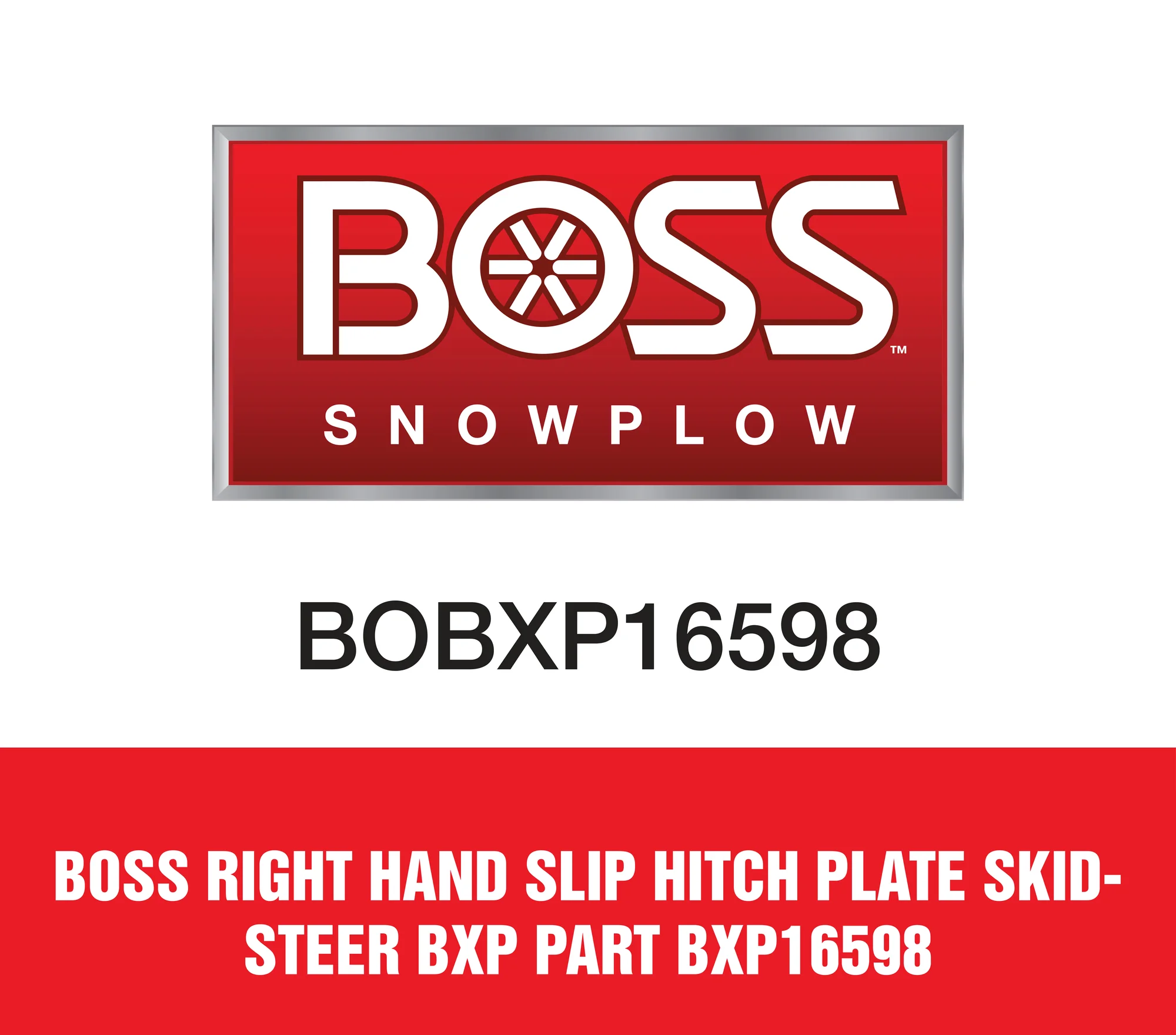 Boss Right Hand Slip Hitch Plate Skidsteer Bxp Part BXP16598