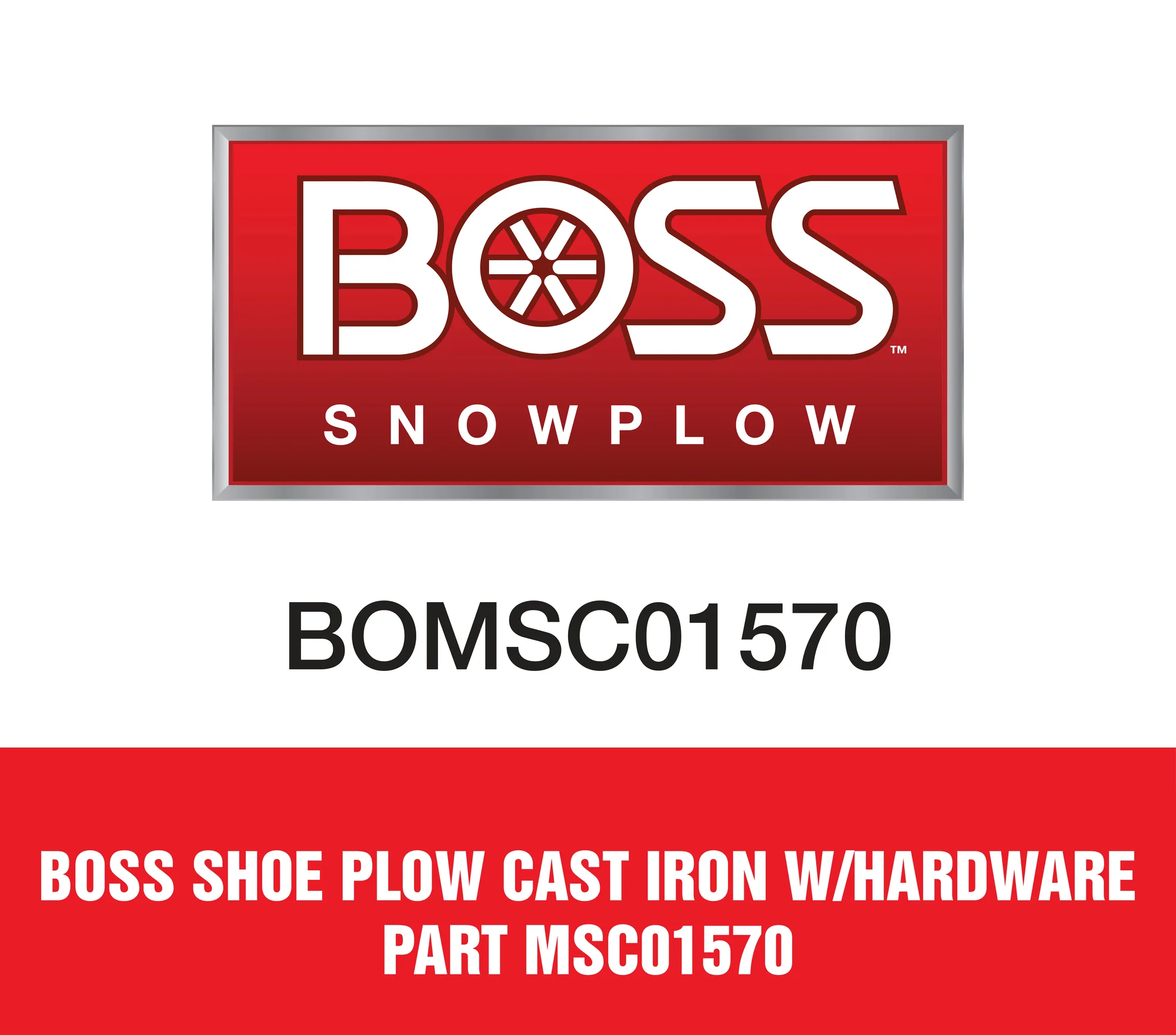 Boss Shoe Plow Cast Iron W/Hardware Part MSC01570