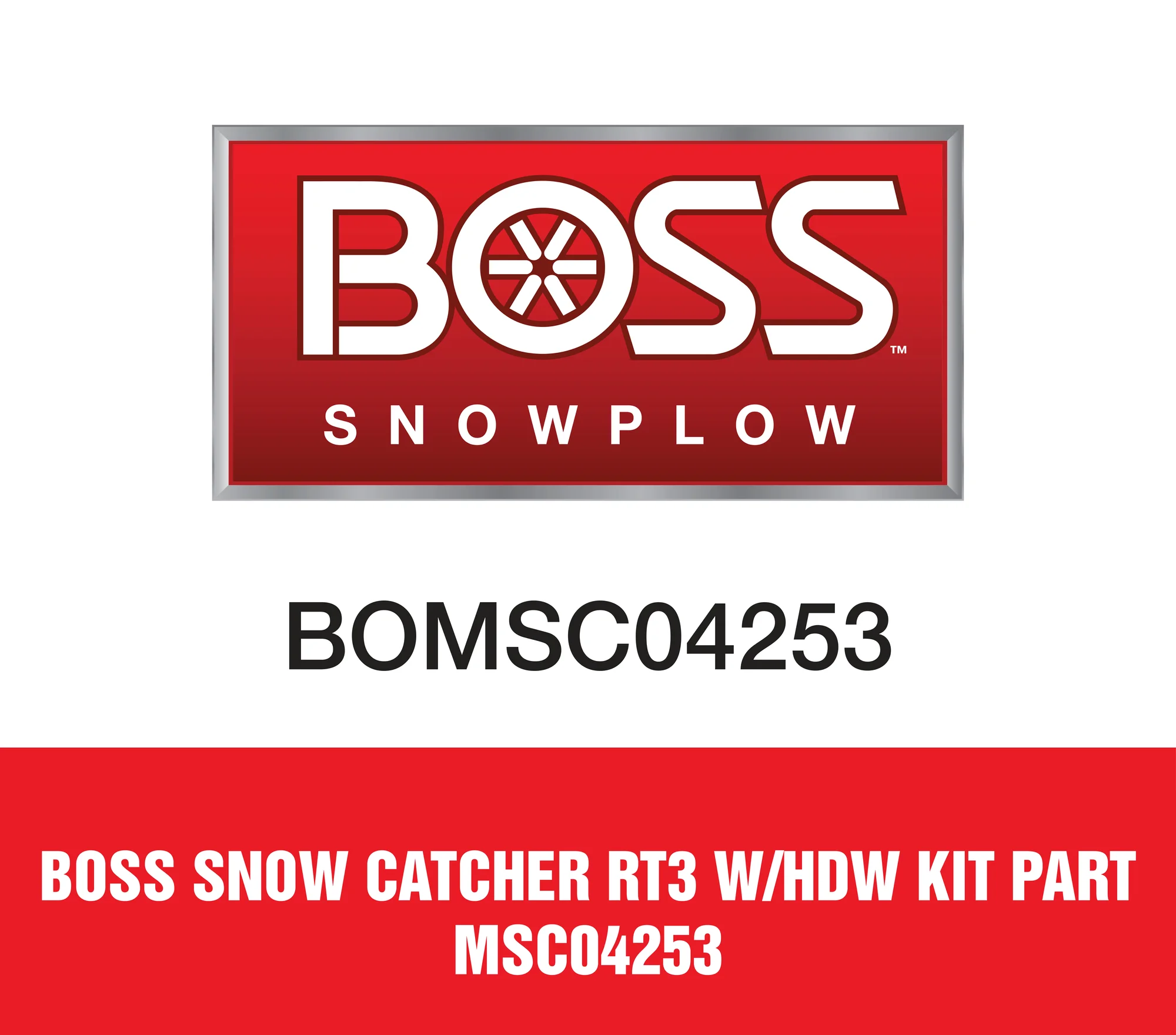 Boss Snow Catcher Rt3 W/Hdw Kit Part MSC04253