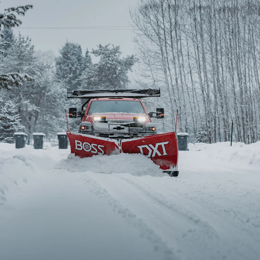 BOSS Snowplows DXT Series Flared Wing Blade Design feature image