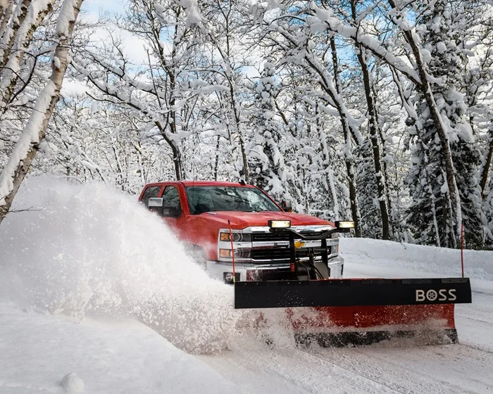 Boss Straight Blade Steel Plow 7 Ft 6 In Stb03165 Action Shot product image