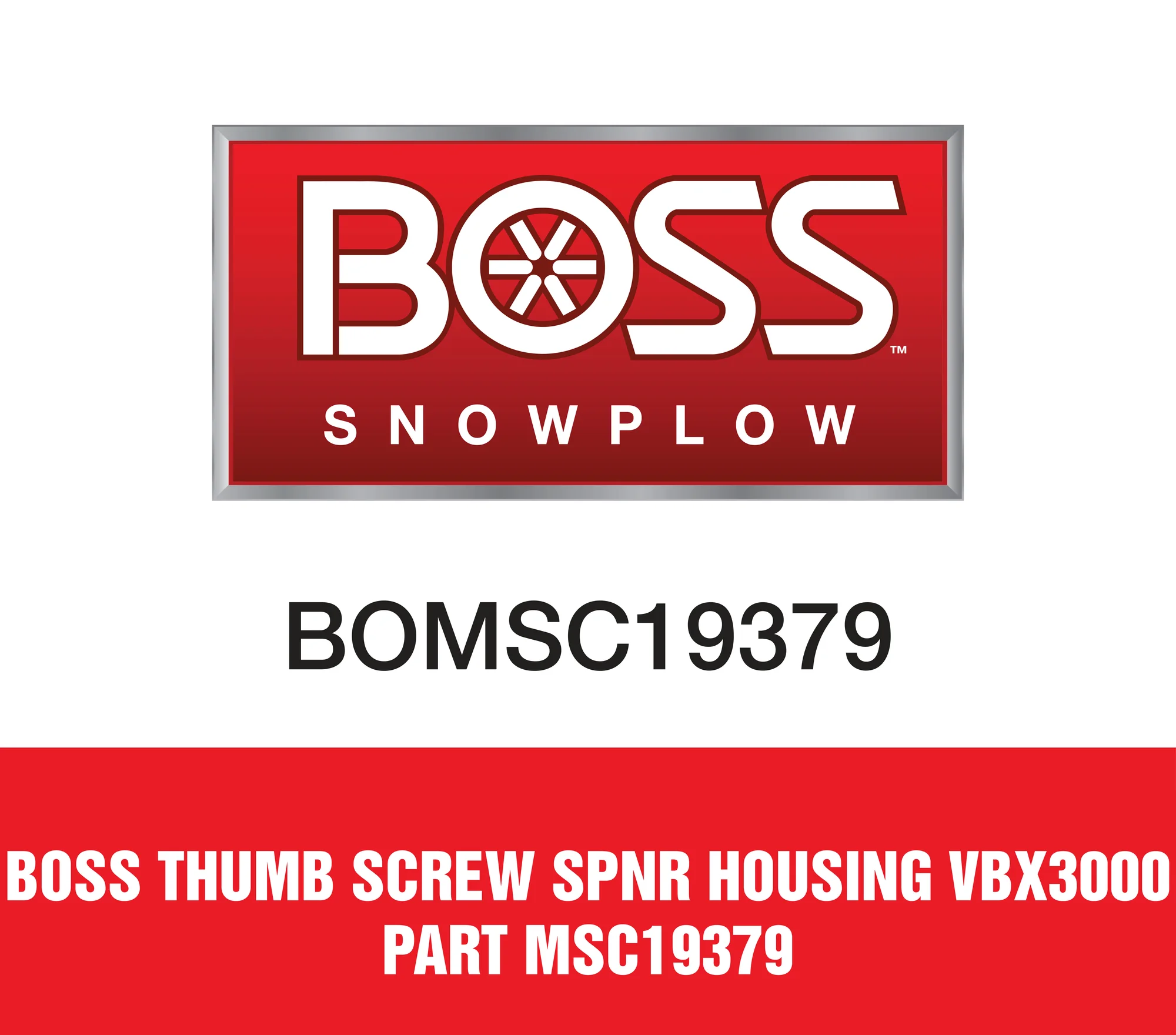 Boss Thumb Screw Spnr Housing Vbx3000 Part MSC19379