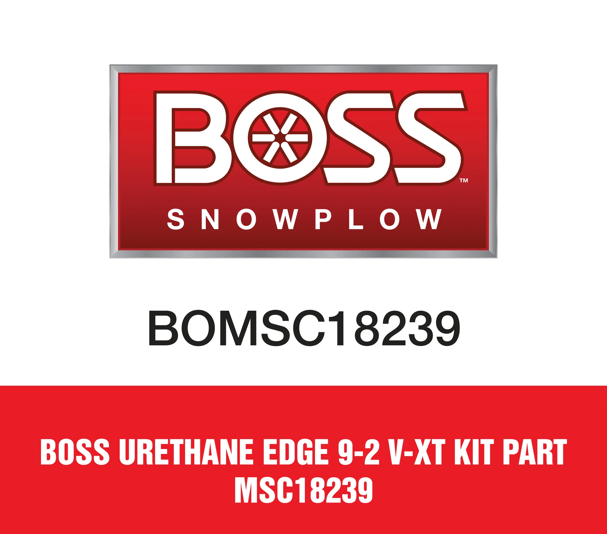 Boss 9 ft 2 XT V-Plow Urethane Cutting Edge MSC18239