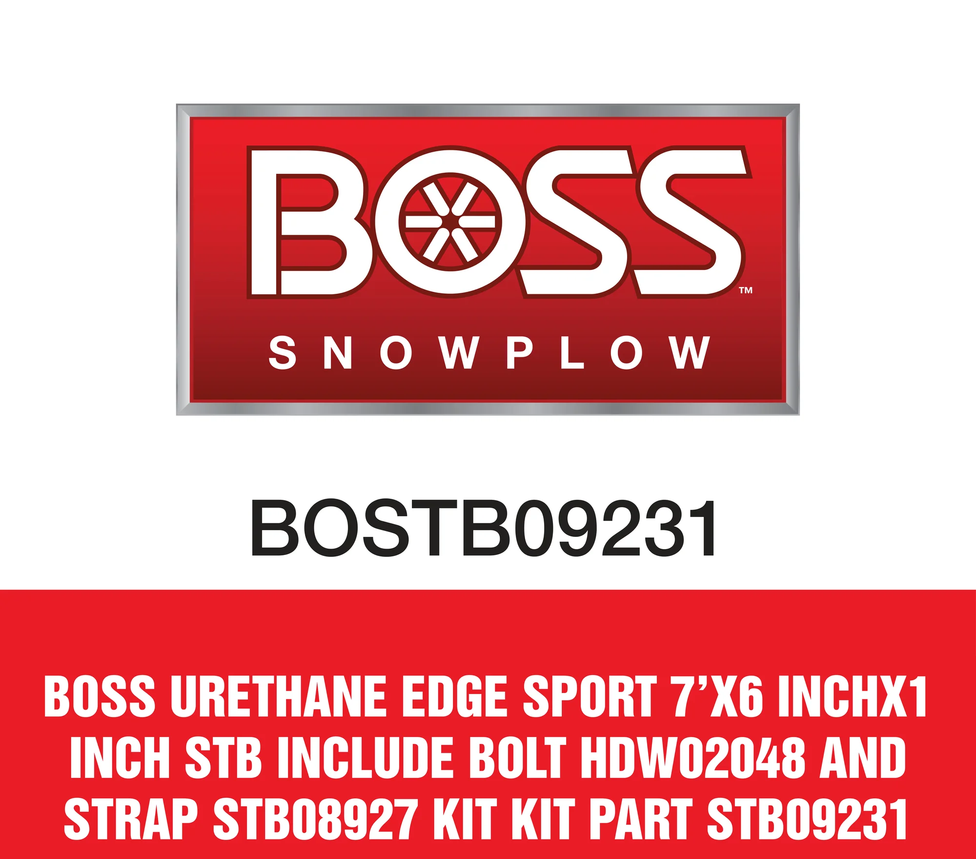 Boss 7 ft HTX Straight-Blade Urethane Cutting Edge STB09231