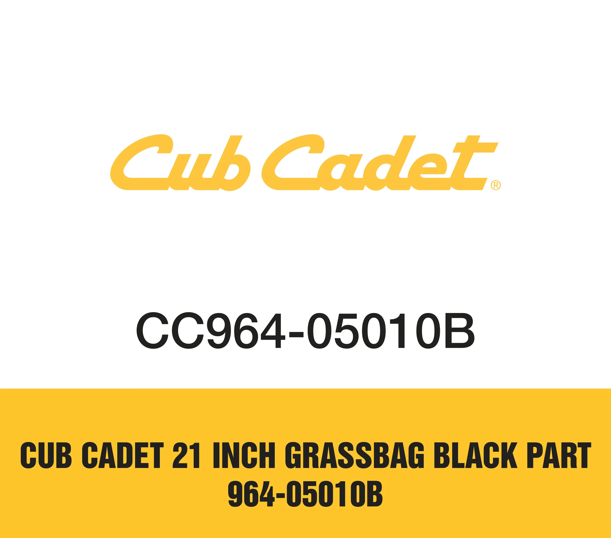 Cub Cadet 21 Inch Grassbag Black Part 964 05010b