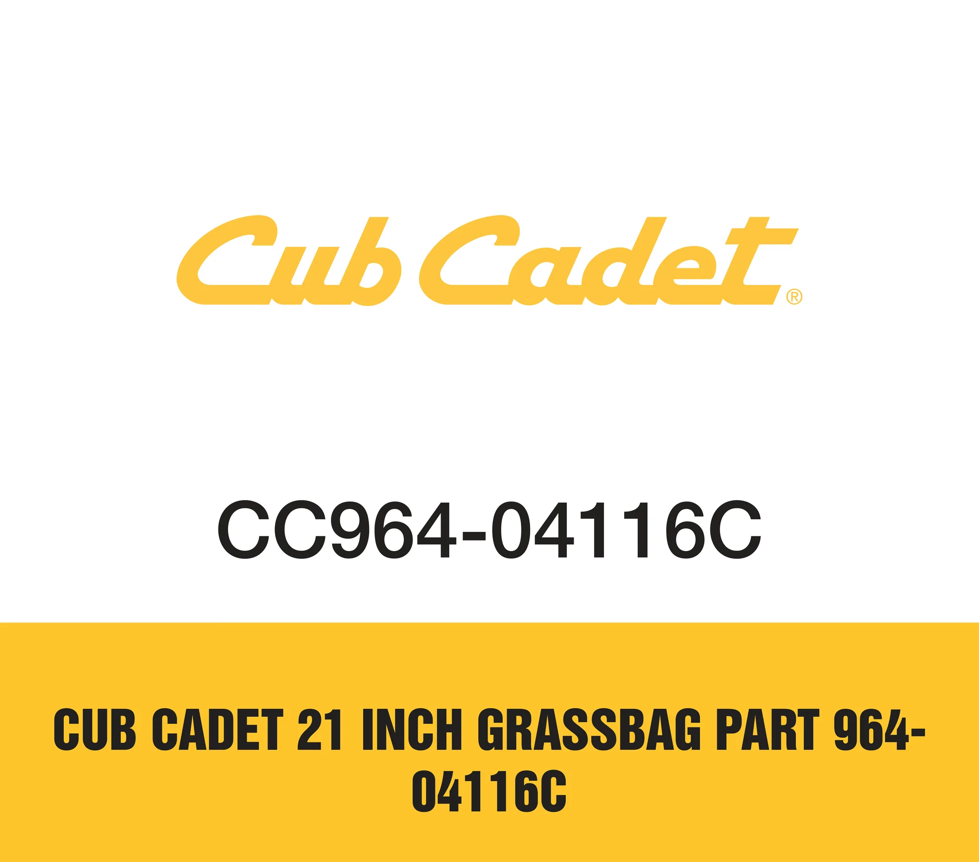 Cub Cadet 21 Inch Grassbag Part 964 04116c