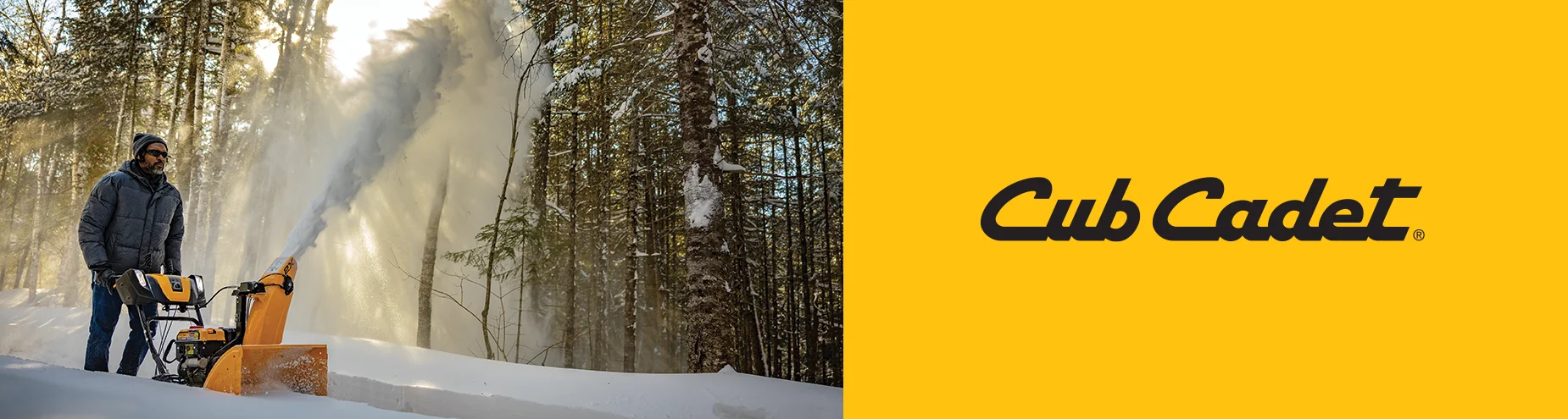 Cub Cadet Two Stage INTELLIPOWER Snow Blower 2X 26 Cub Cadet 2X Series Two Stage Snow Blower 2X26 Egov Man Clearing Driveway Wide Angle Service Pages Snow Blowers product image