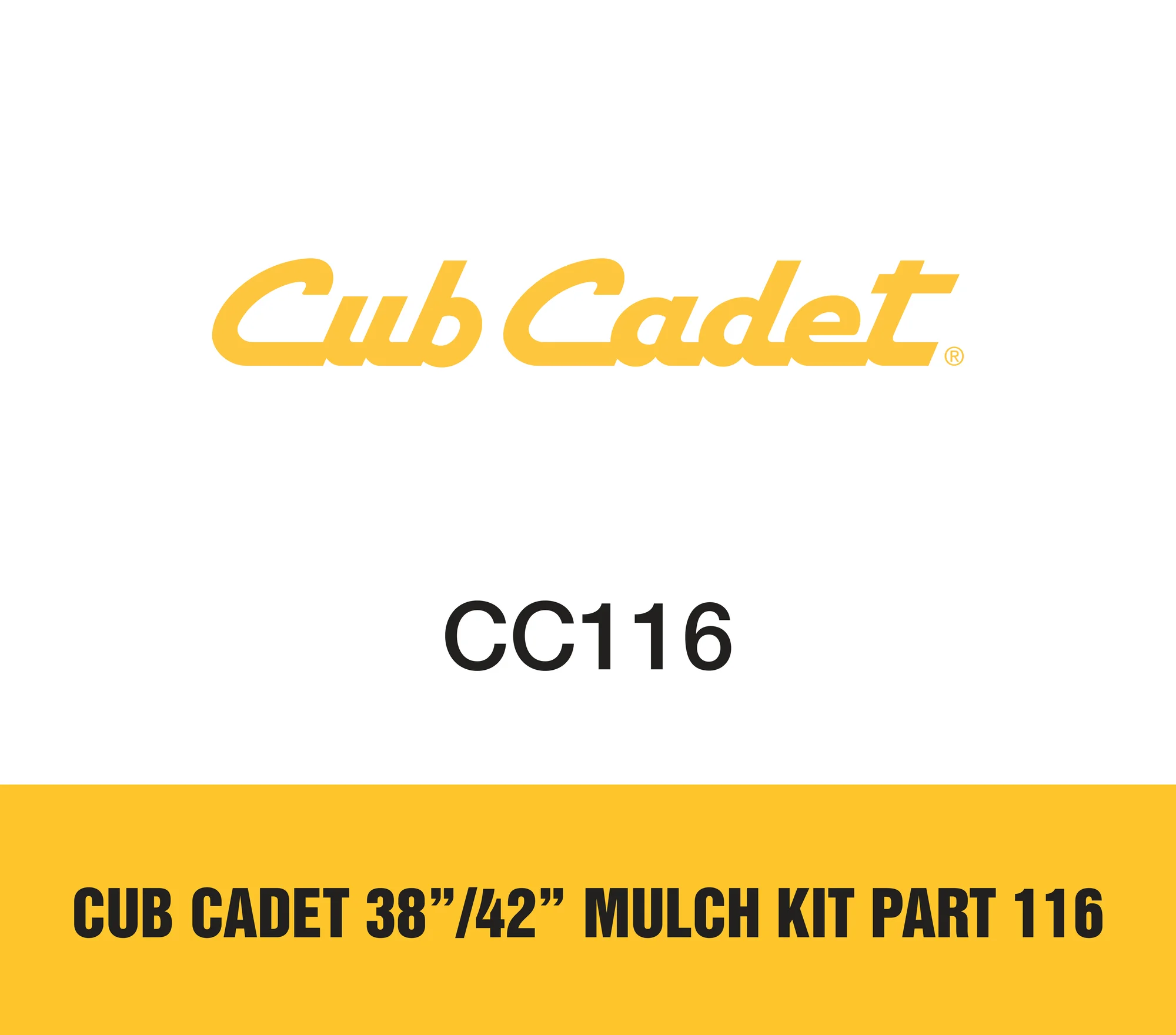 Cub Cadet 38"/42" Mulch Kit Part 116 Cub Cadet 38 42 Mulch Kit Part 116