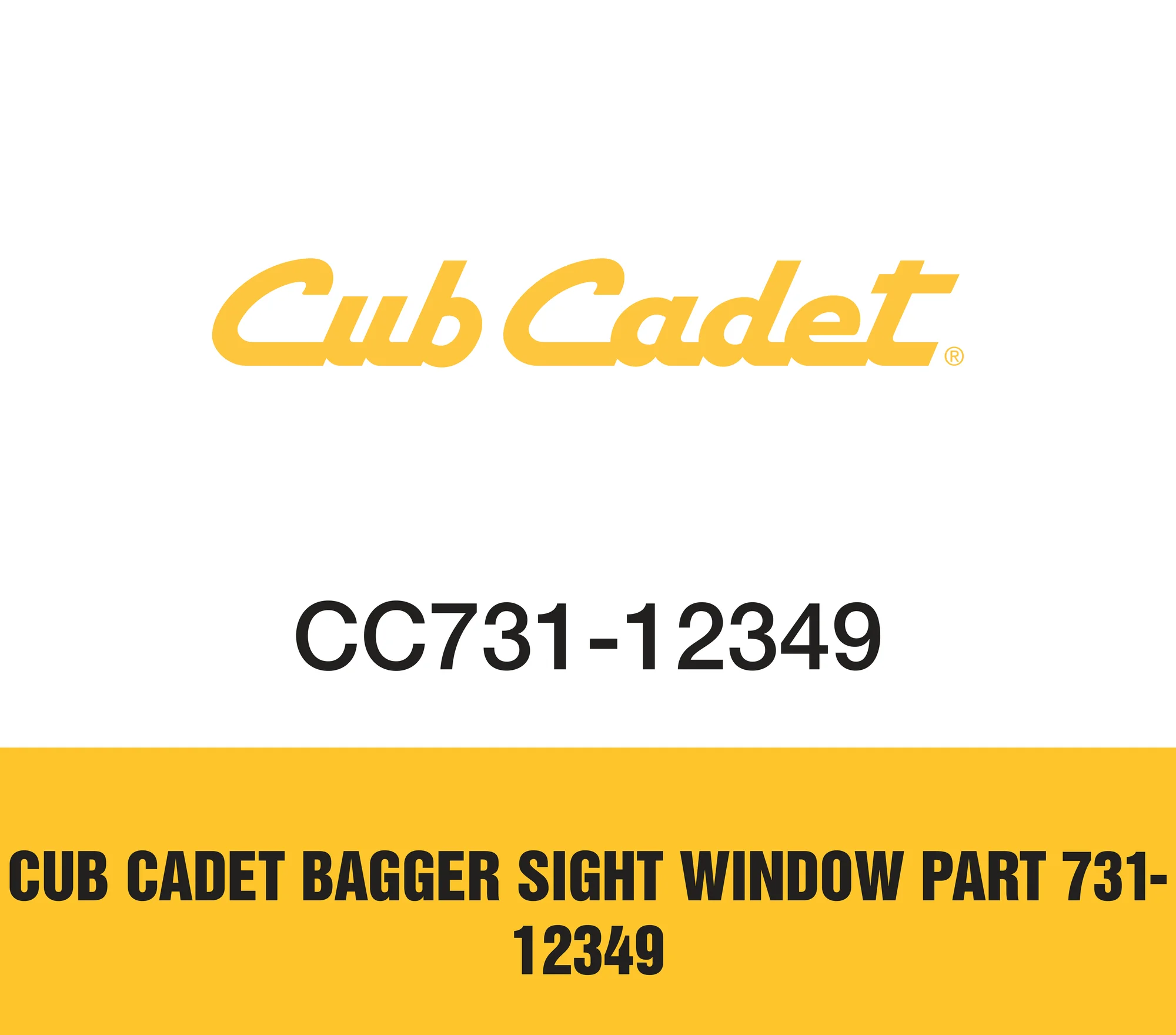 Cub Cadet Bagger Sight Window Part 731 12349