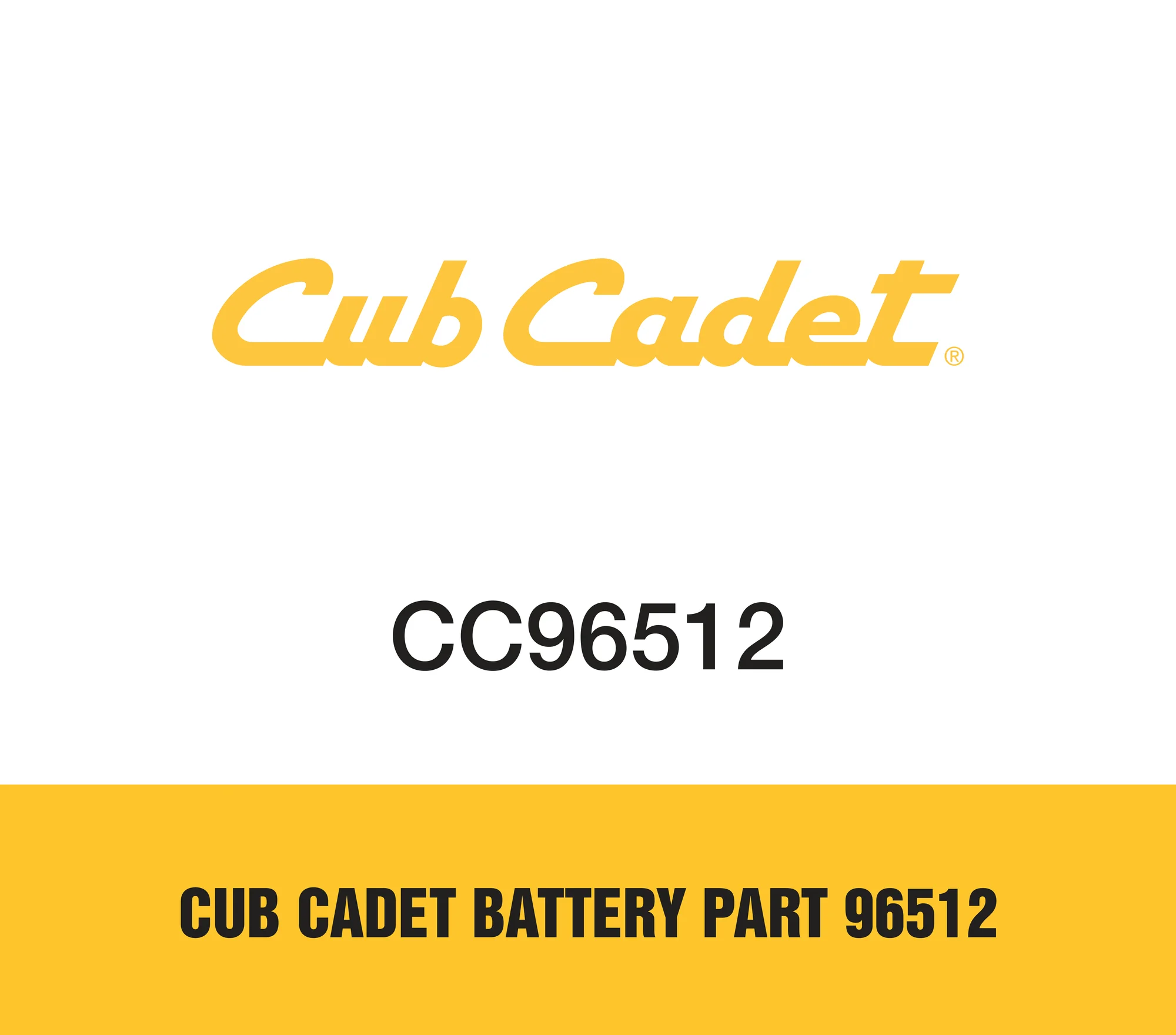 Cub Cadet Battery Part 96512