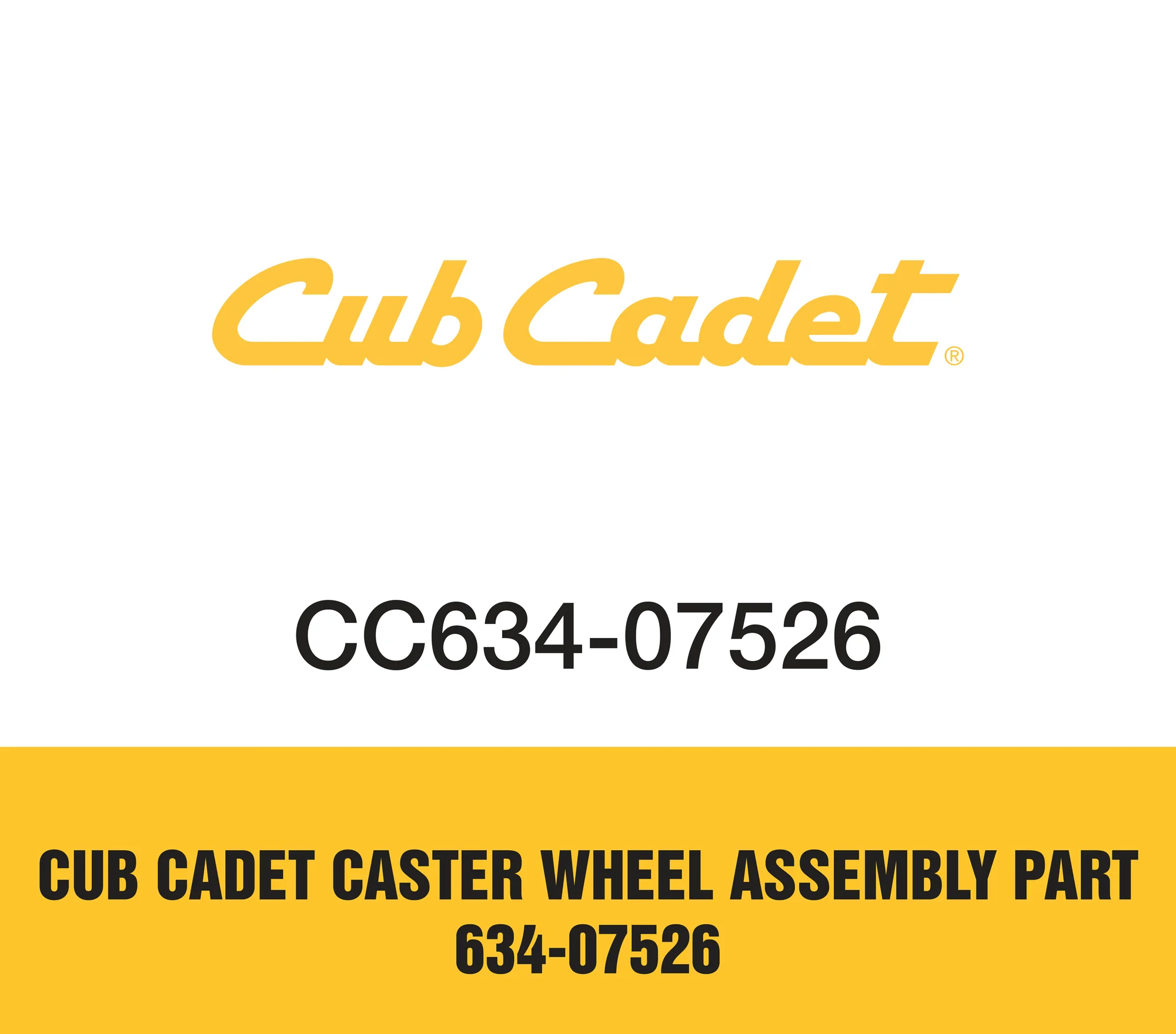 Cub Cadet Caster Wheel Assembly Part 634-07526