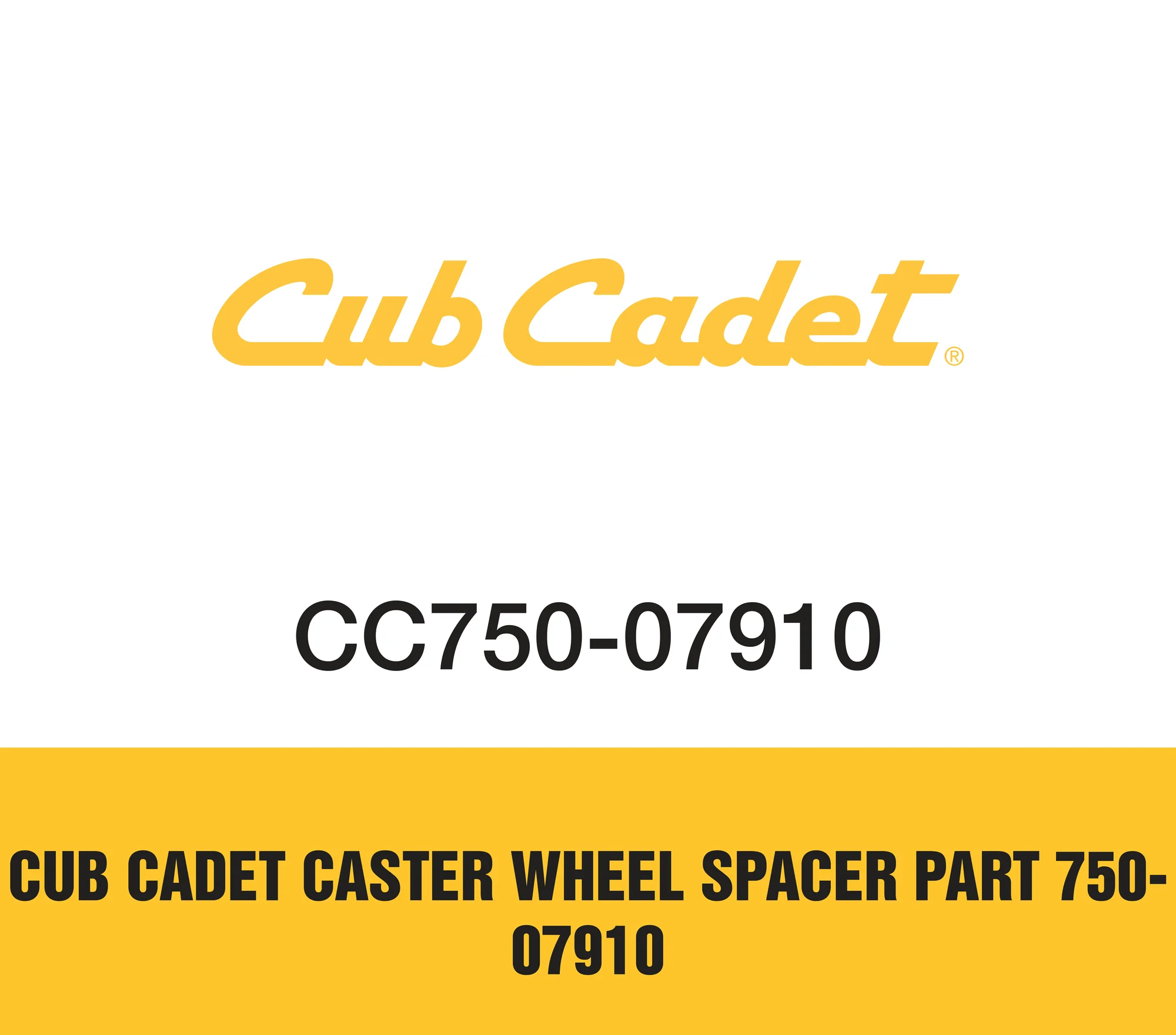 Cub Cadet Caster Wheel Spacer Part 750-07910