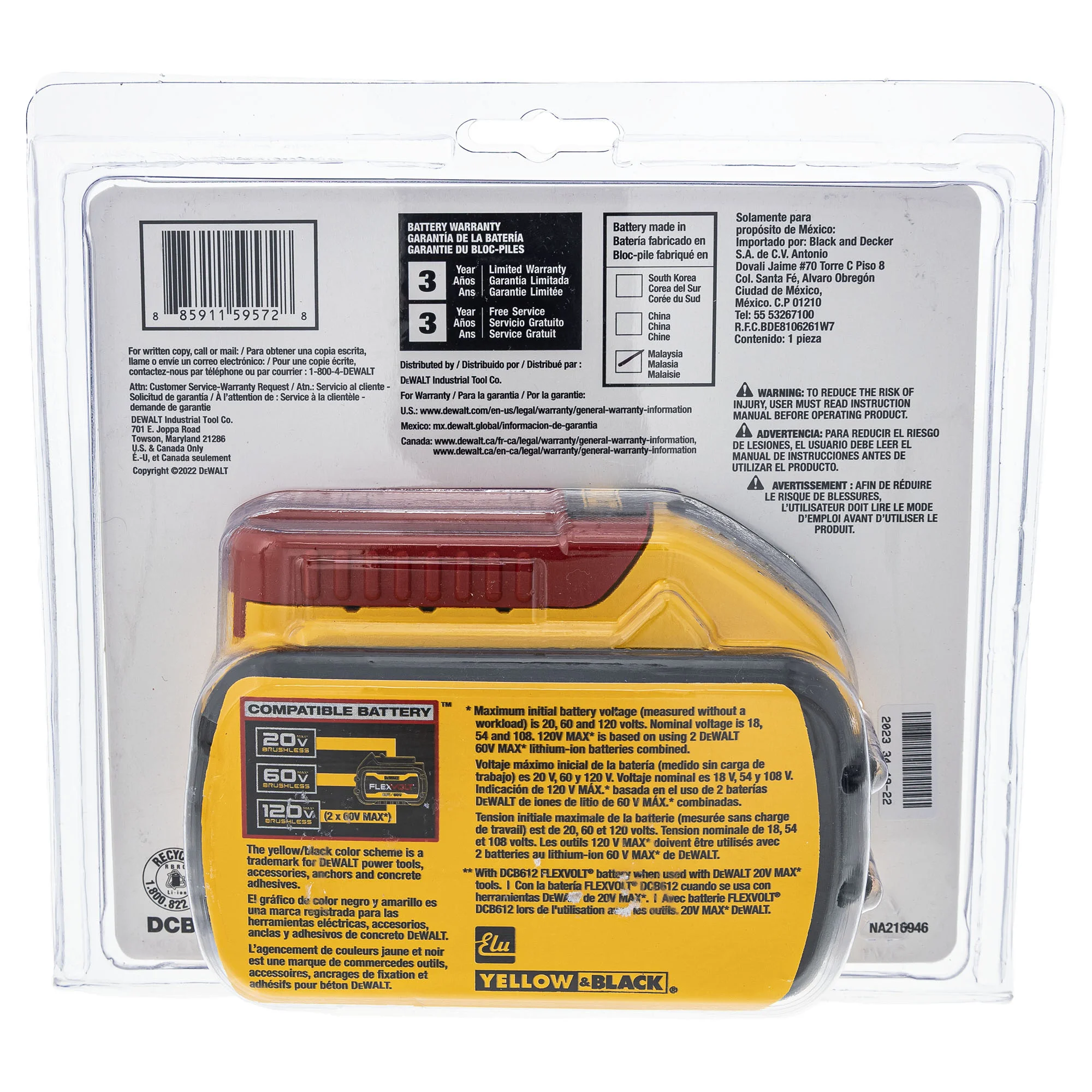 Cub Cadet 60V Battery Flexvolt 4AH/12AH DCB612 Part 49AMF612939 Cub Cadet Cc49Amf612939 5 product image