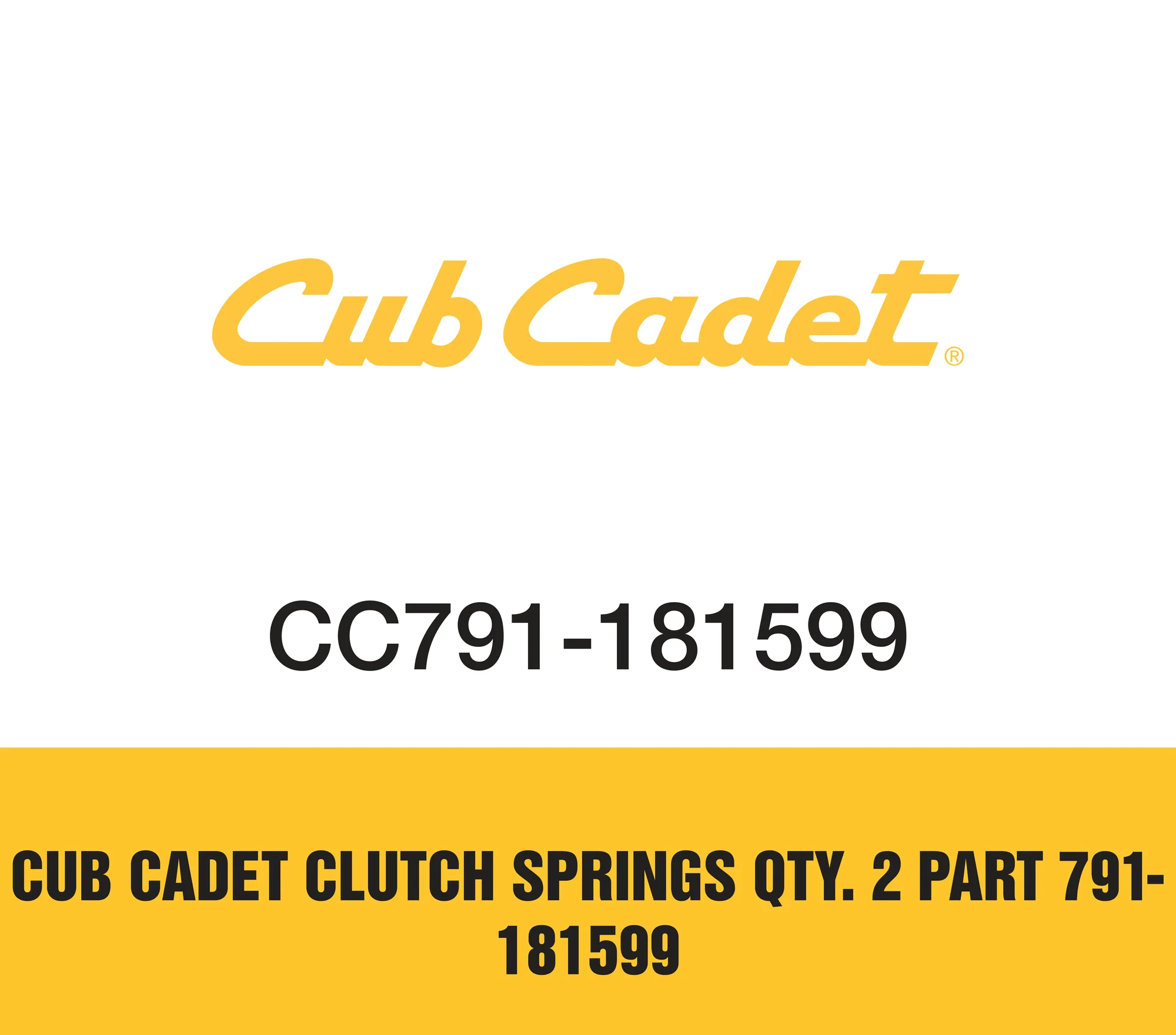 Cub Cadet Clutch Springs Qty. 2 Part 791-181599