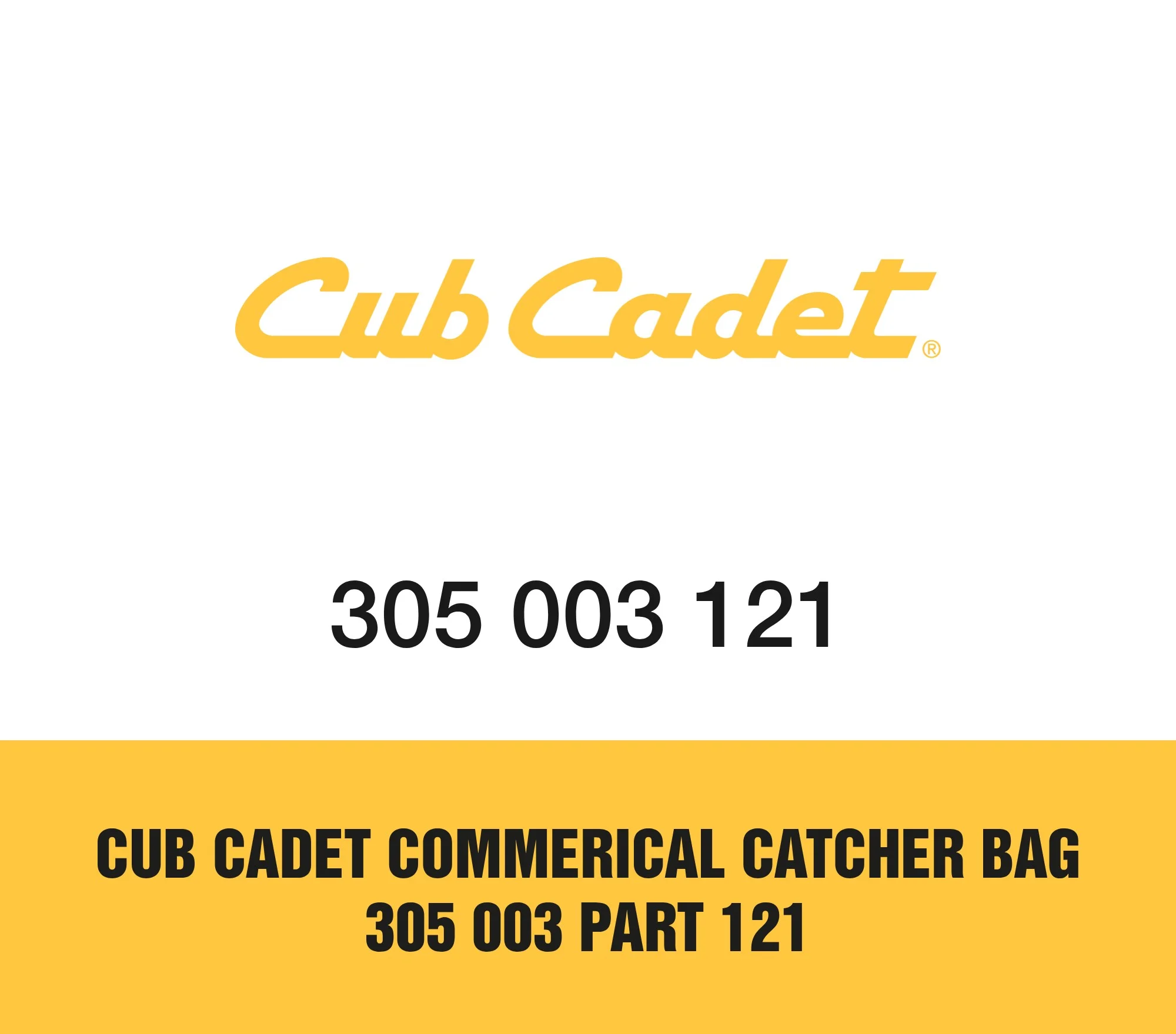 Cub Cadet Commerical Catcher Bag 305 003 Part 121