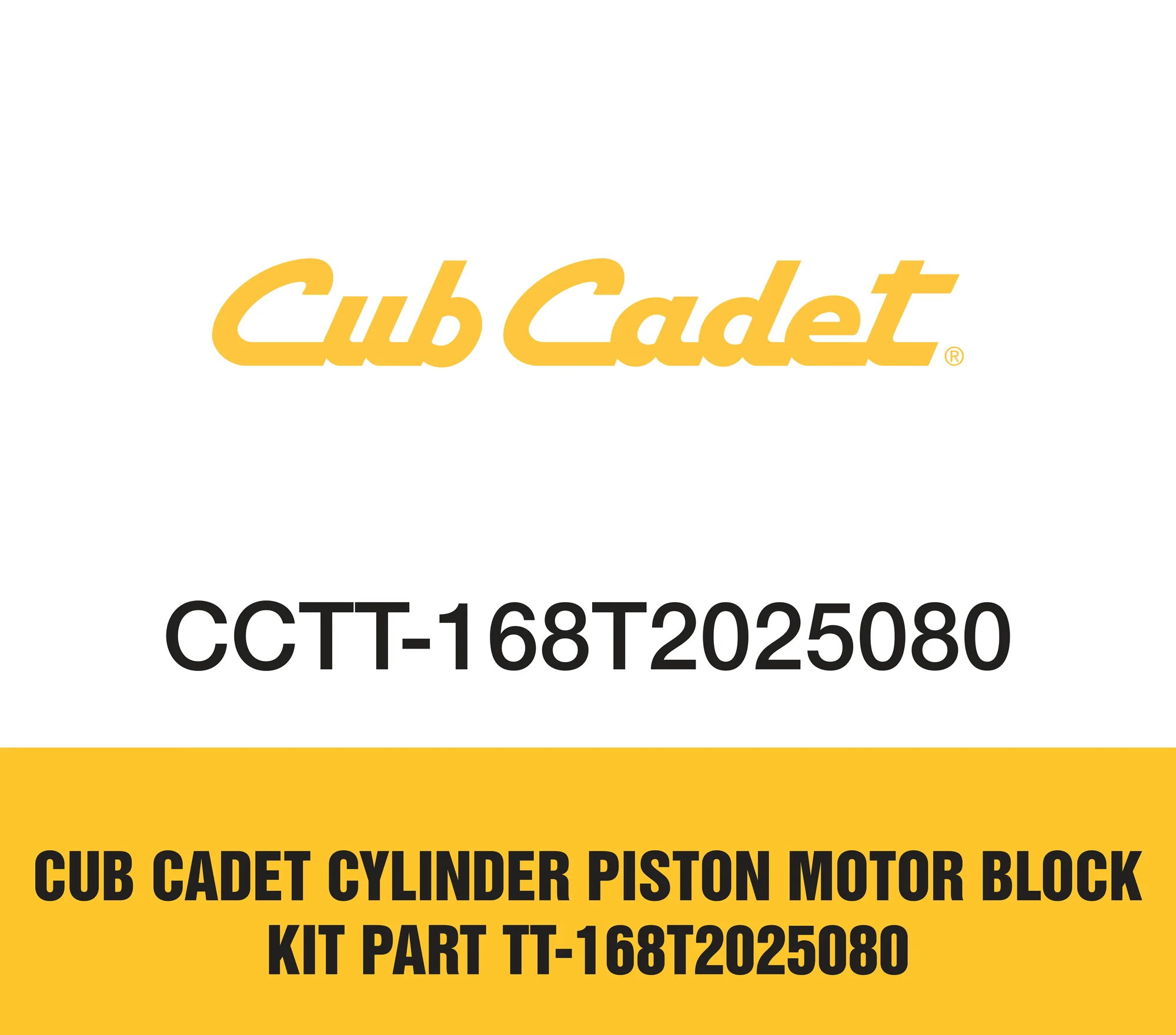 Cub Cadet Cylinder Piston Motor Block Kit Part TT-168T2025080 Cub Cadet Cylinder Piston Motor Block Kit Part Tt 168t2025080