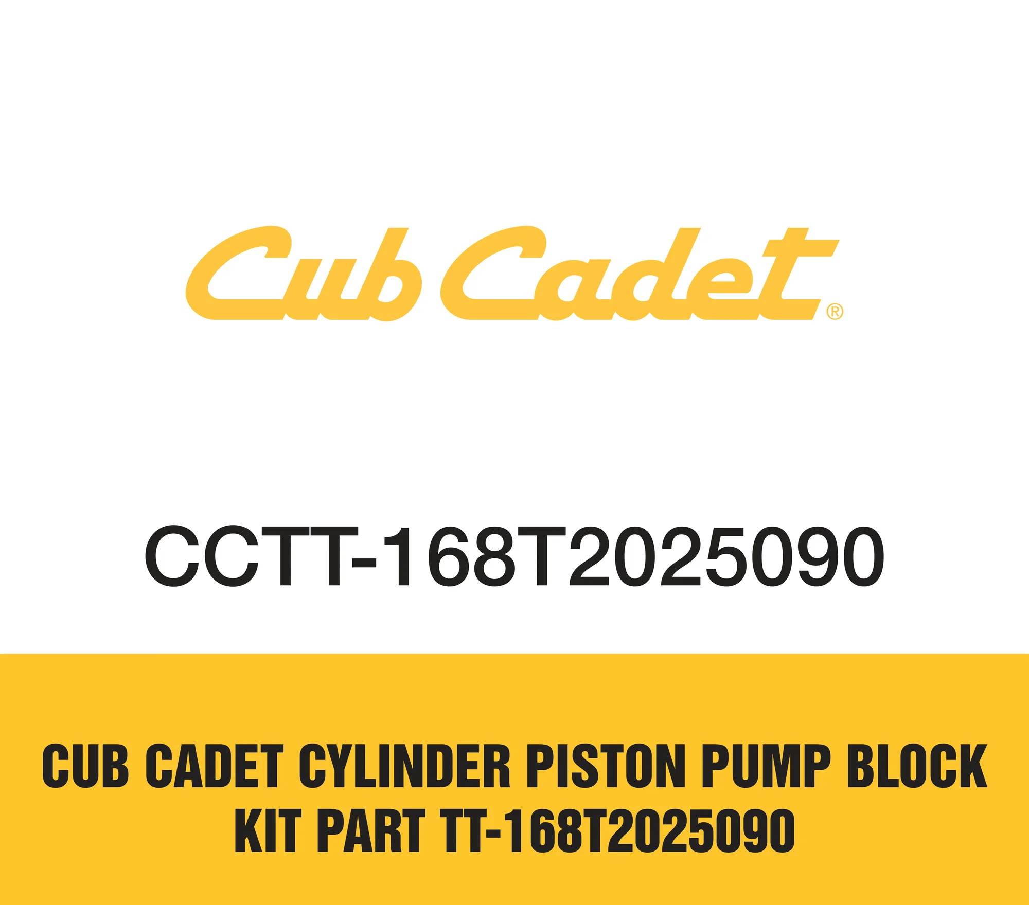 Cub Cadet Cylinder Piston Pump Block Kit Part TT-168T2025090 Cub Cadet Cylinder Piston Pump Block Kit Part Tt 168t2025090